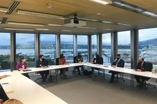 Titular de Indecopi, Julián Palacín Gutiérrez, lideró la primera Asamblea General de los miembros plenos de la Red Latinoamericana de Propiedad Intelectual y Género, en Ginebra, Suiza. Foto: Cortesía.