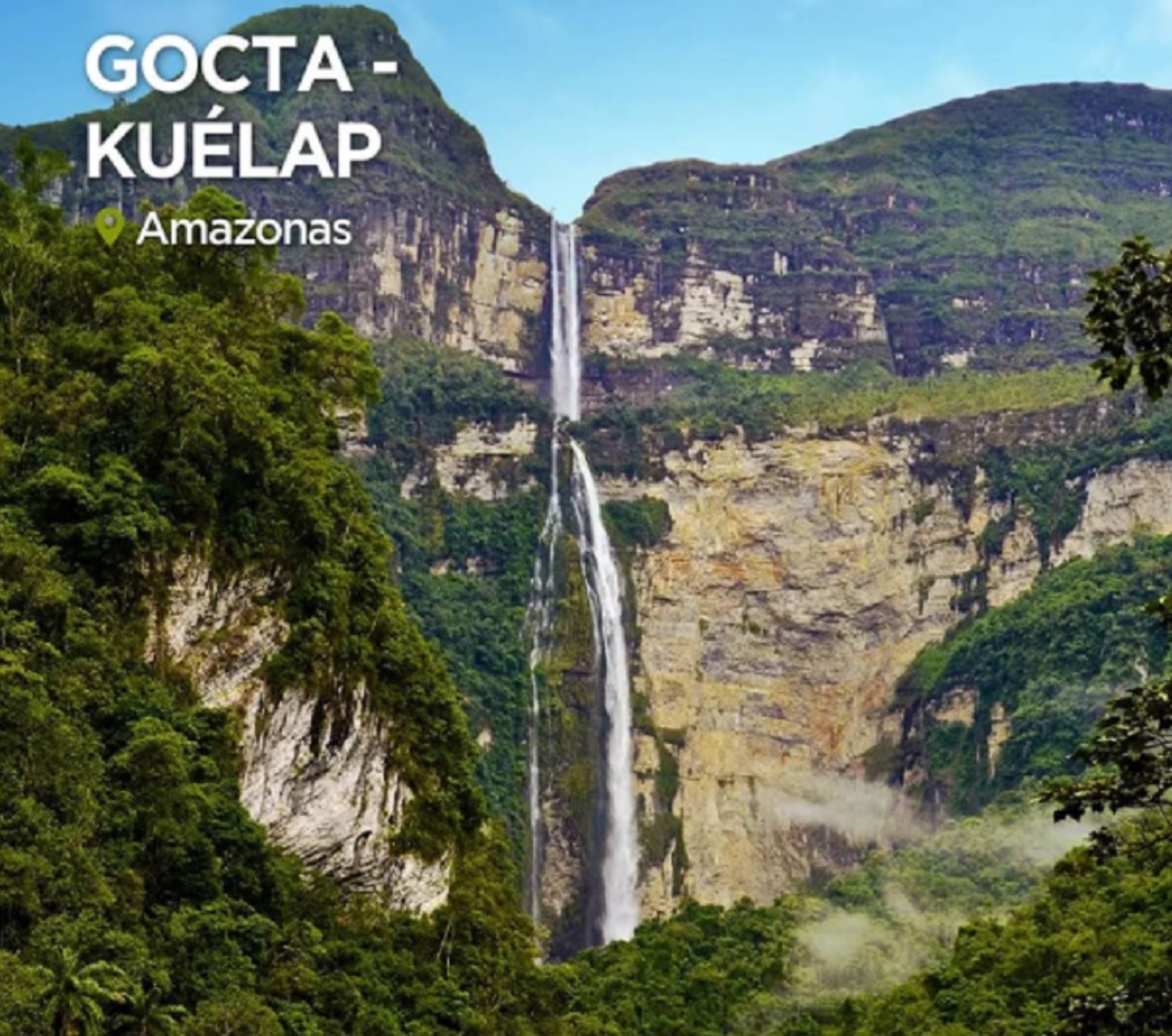Gocta-Kuélap, en la región Amazonas, es uno de los nueve destinos turísticos del Perú que han sido considerados entre los 100 destinos más sostenibles del planeta por la organización internacional Green Destinations. Se trata de un reconocimiento mundial que distingue a los lugares turísticos más respetuosos con el ecosistema y un mínimo impacto sobre el ambiente y la cultura local. Foto: Mincetur