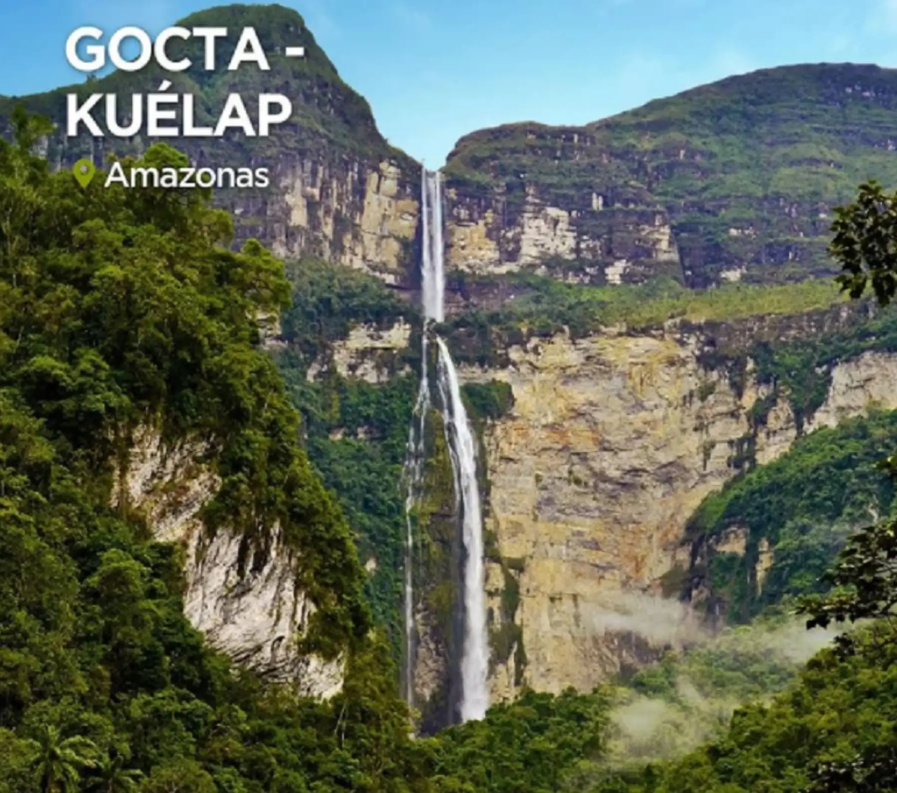 Catarata Gocta en la región Amazonas. ANDINA/Difusión