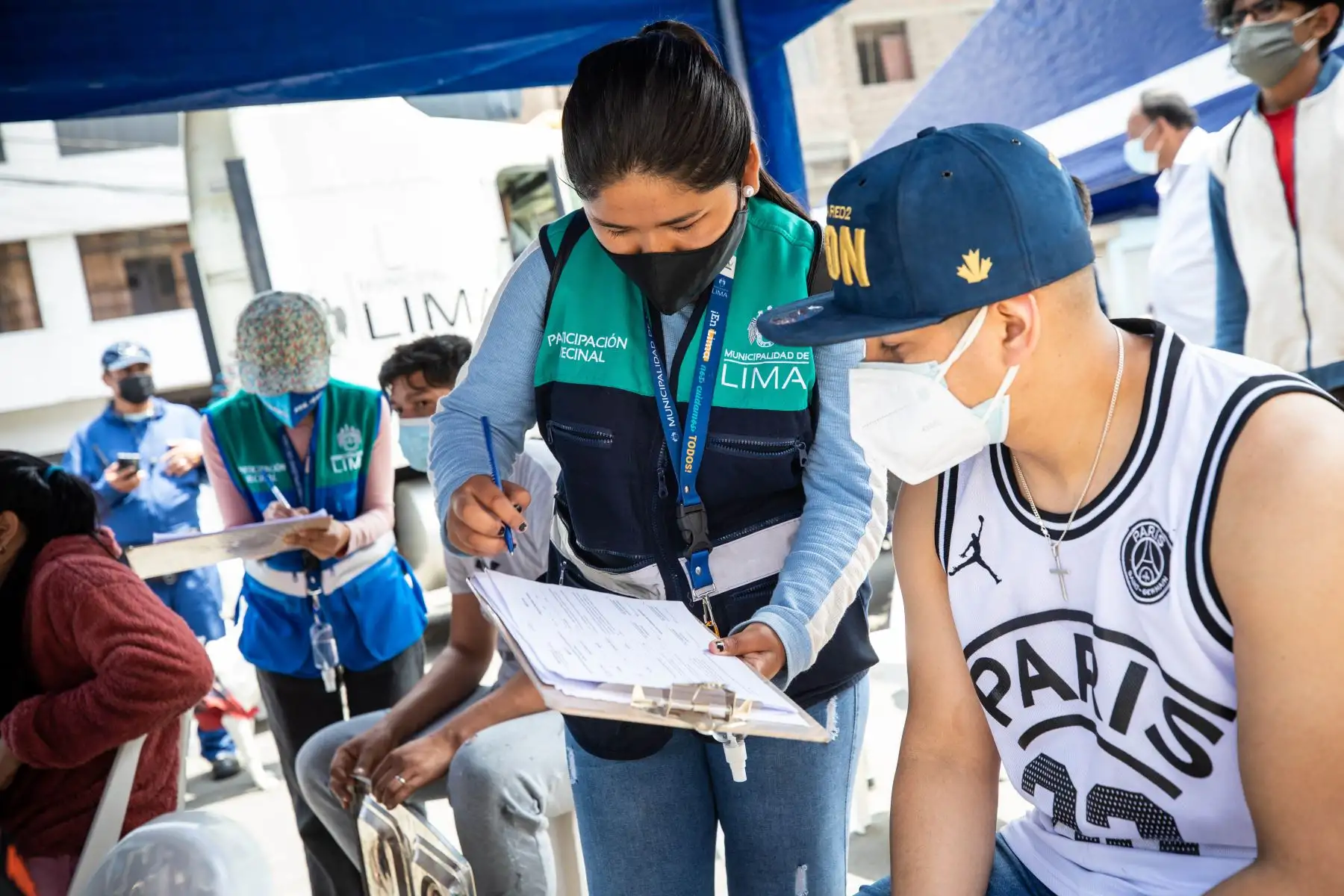 Municipalidad de Metropolitana de Lima y Ministerio de salud  realizan campaña de vacunación en Tacora.
Foto: Municipalidad de Lima