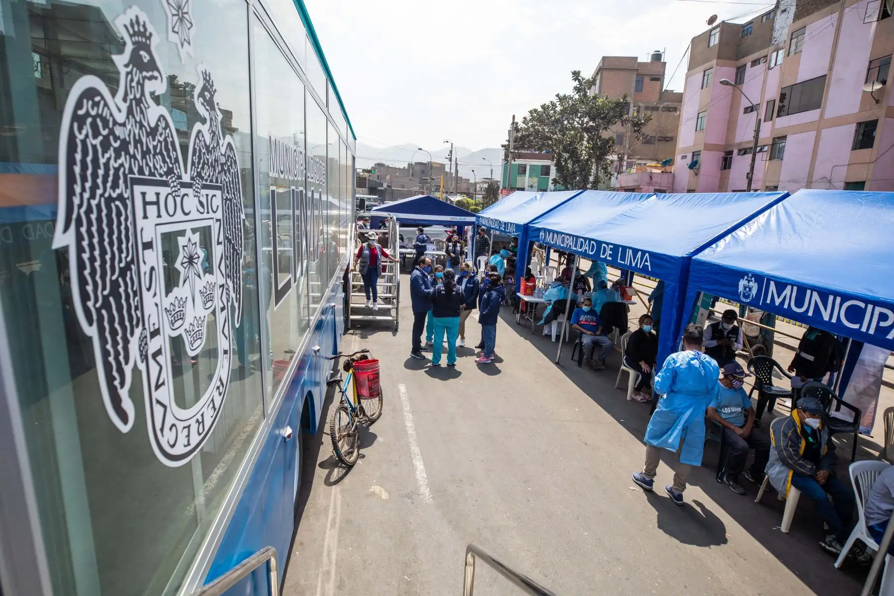 Municipalidad de Metropolitana de Lima y Ministerio de salud  realizan campaña de vacunación en Tacora.
Foto: Municipalidad de Lima