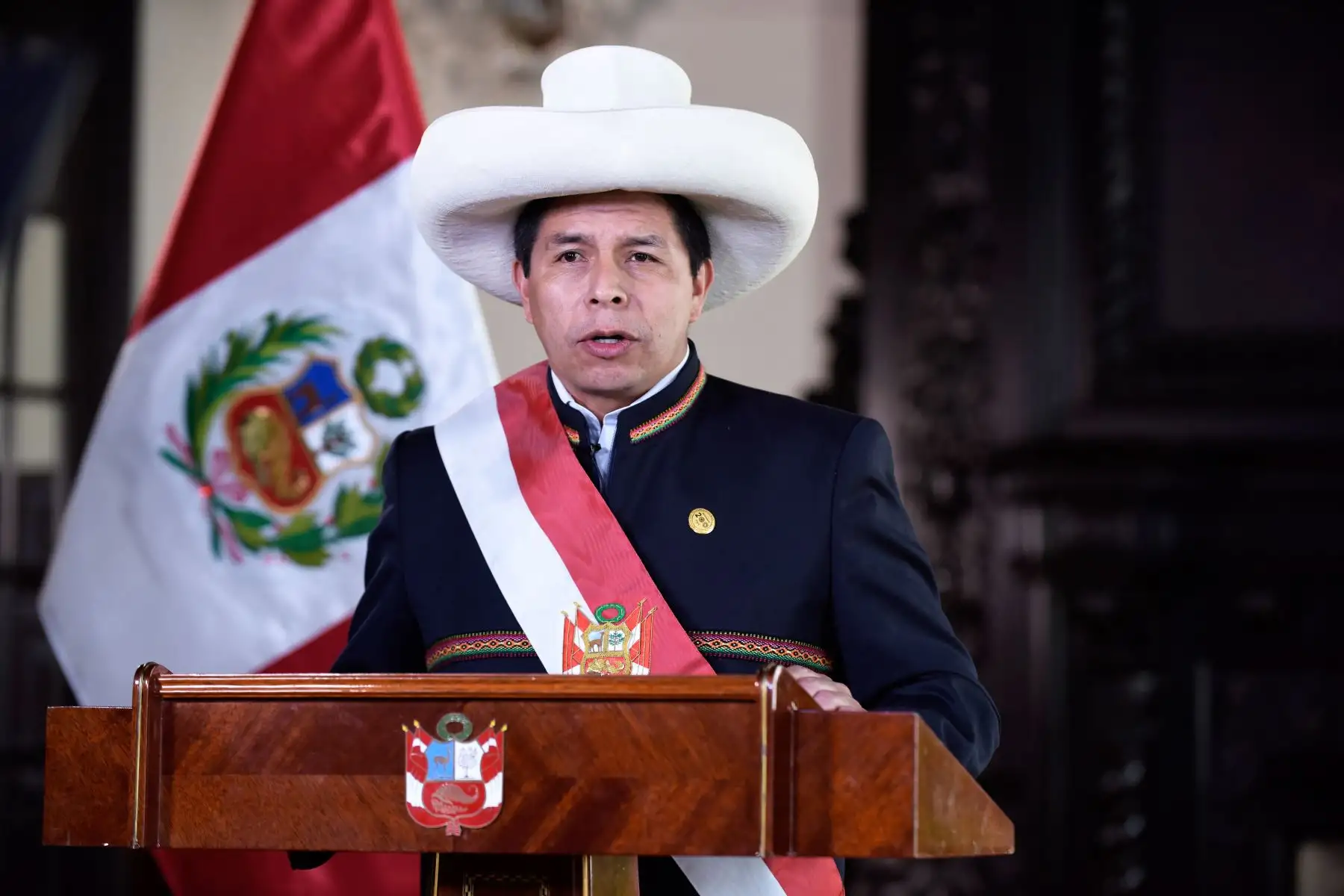 El presidente Pedro Castillo Terrones dirigió hoy un mensaje a la Nación para anunciar que aceptó la renuncia de Guido Bellido Ugarte a la presidencia del Consejo de Ministros. Foto: ANDINA/Prensa Presidencia