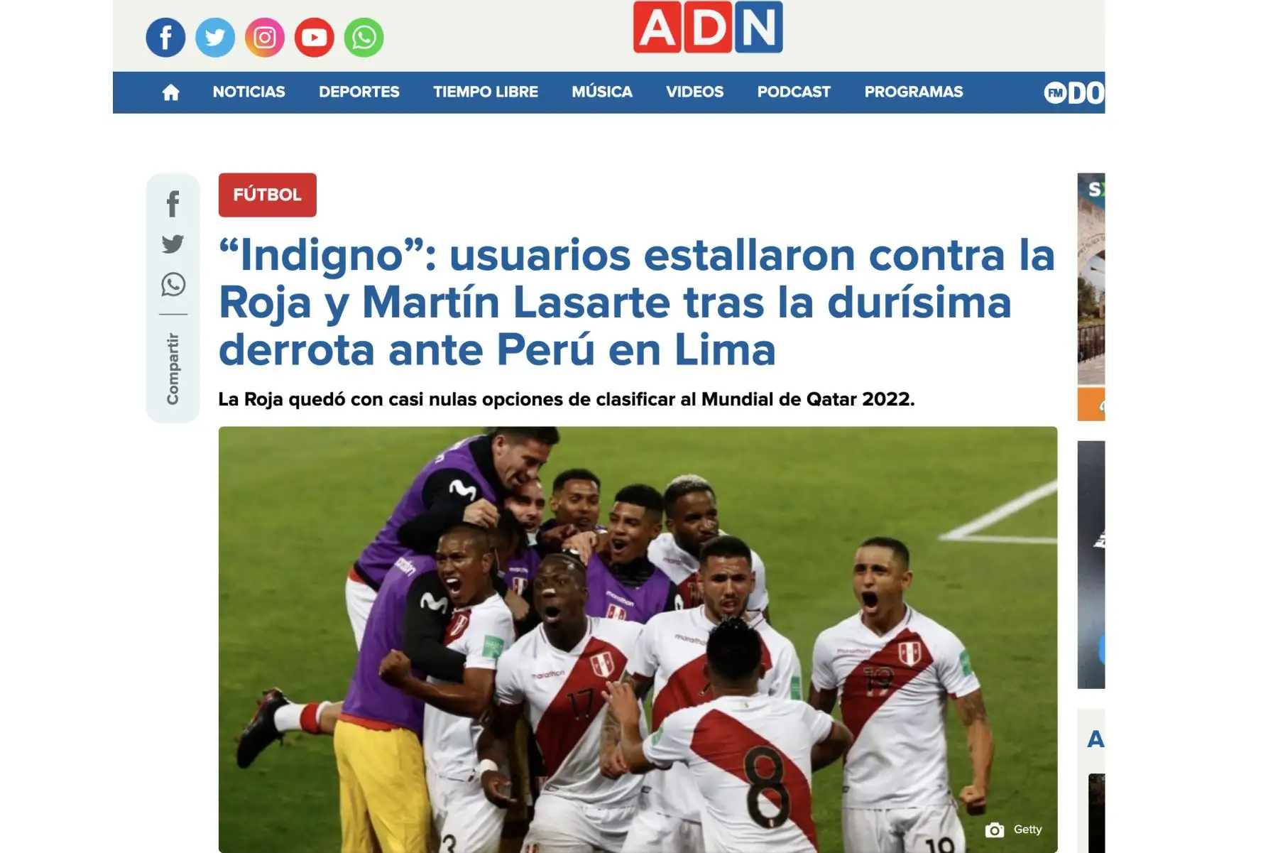 ADN Deportes. Foto: Twitter