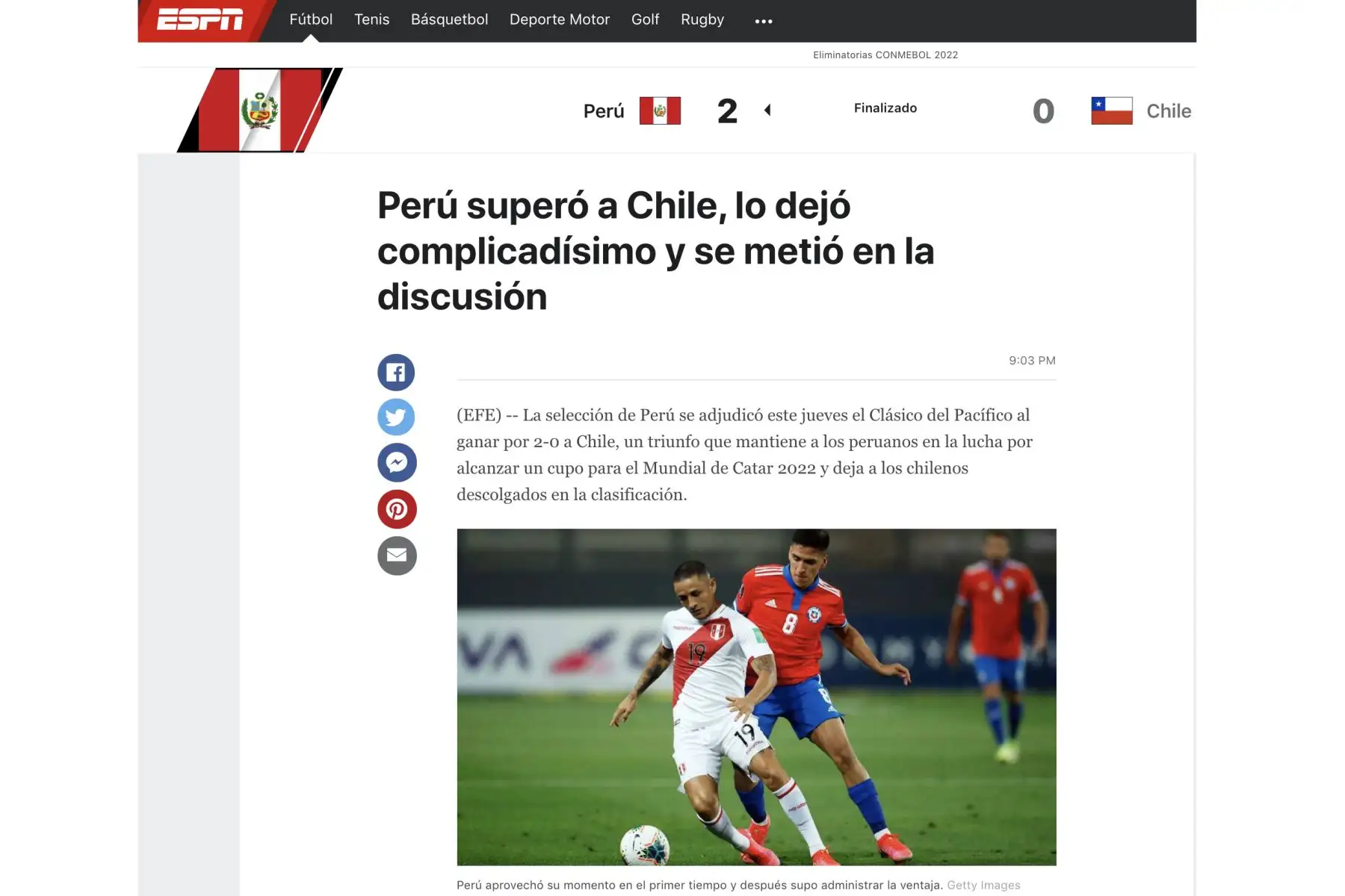 ESPN Chile. Foto: Twitter