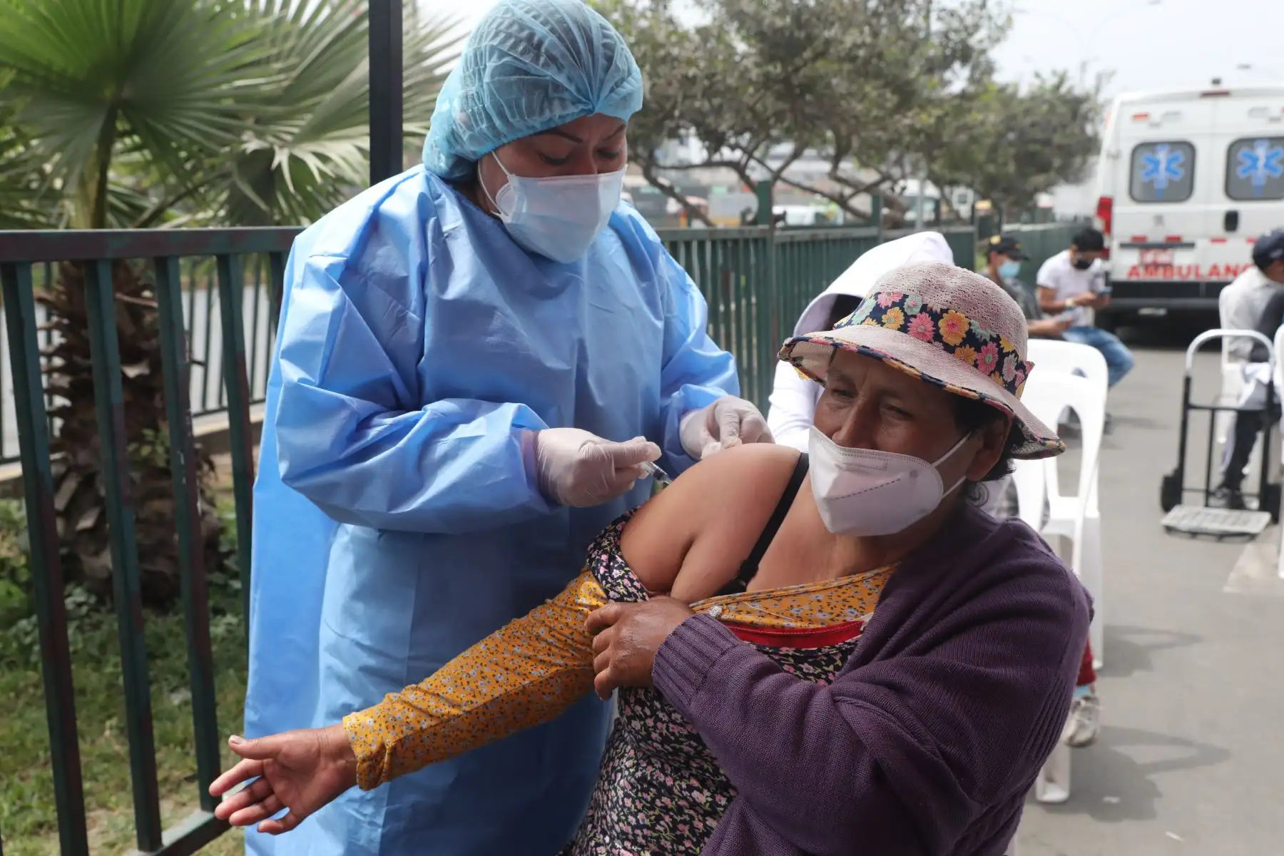 Minsa realiza vacunación contra la COVID-19 y pruebas moleculares gratuitas en el mercado Ceres durante el mes de octubre. Foto: ANDINA/Andrés Valle