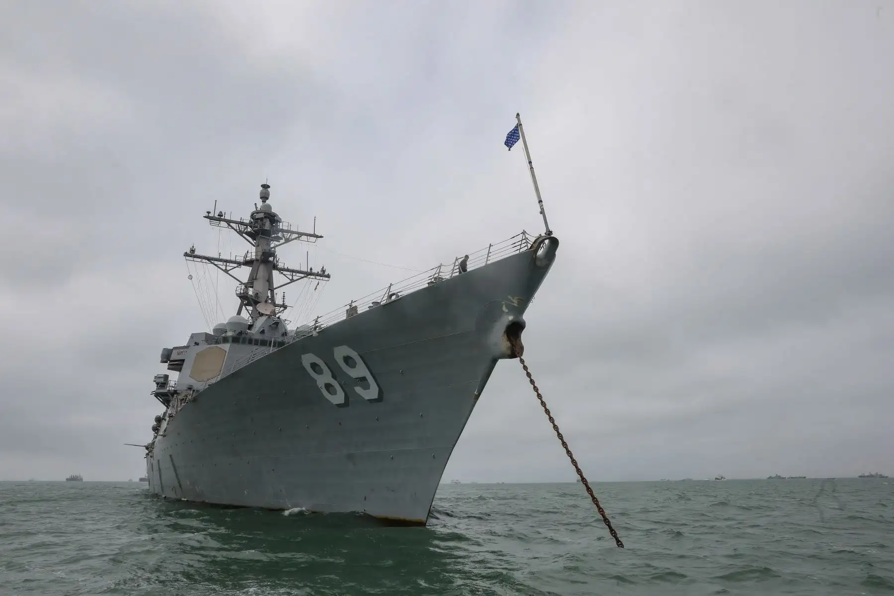 El USS Mustin es un destructor de misiles guiados de clase Arleigh Burke que se une a la Marina de Guerra del Perú, la Fuerza Aérea del Perú, el Ejército del Perú, y a las fuerzas armadas de los 18 países participantes para los ejercicios conjuntos navales y anfibios de UNITAS. 
Foto: ANDINA/Andrés Valle