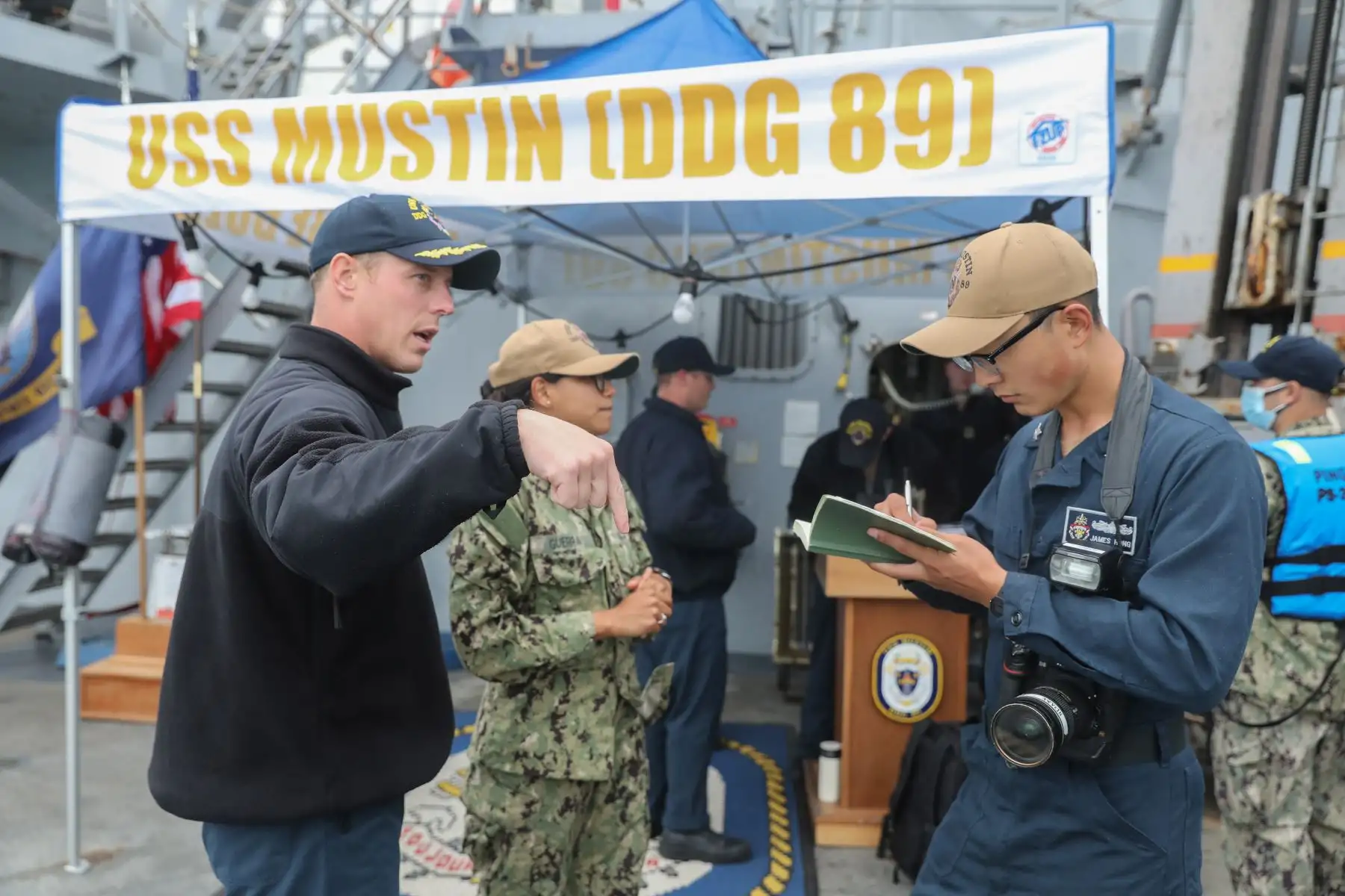 Visita al buque UUS Mustin, nave de la marina de los Estados Unidos que participa en 
ejercicio multinacional UNITAS LXII-2021, que se lleva a cabo este año en el Perú. 
Foto: ANDINA/Andrés Valle