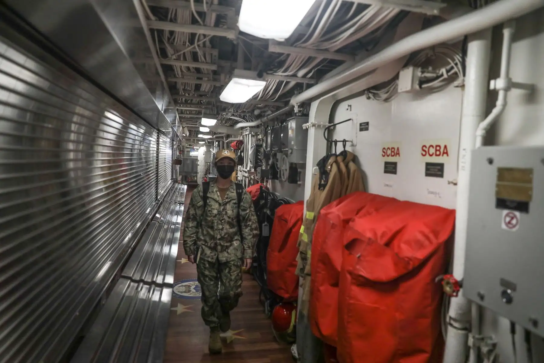 Visita al buque UUS Mustin, nave de la marina de los Estados Unidos que participa en 
ejercicio multinacional UNITAS LXII-2021, que se lleva a cabo este año en el Perú. 
Foto: ANDINA/Andrés Valle