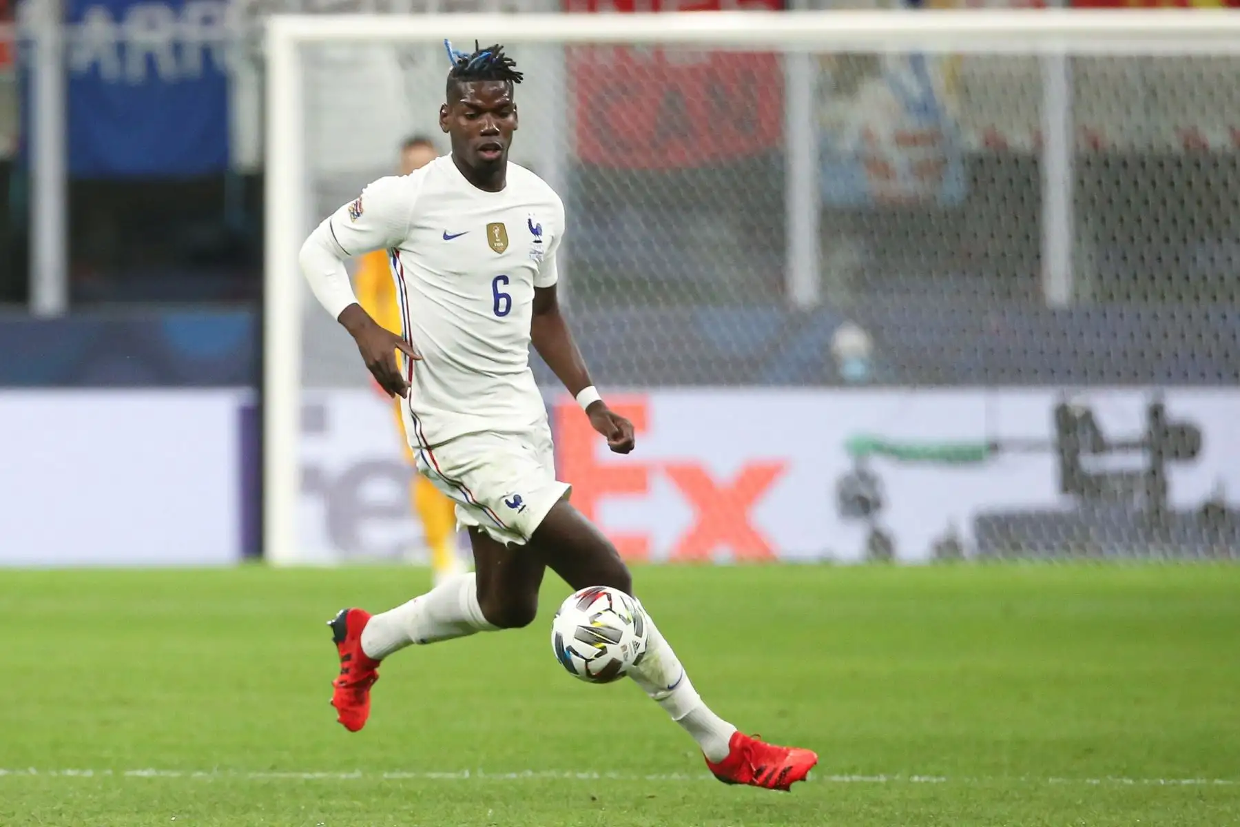 El francés Paul Pogba en acción durante la final de la UEFA Nations League. Foto: EFE
