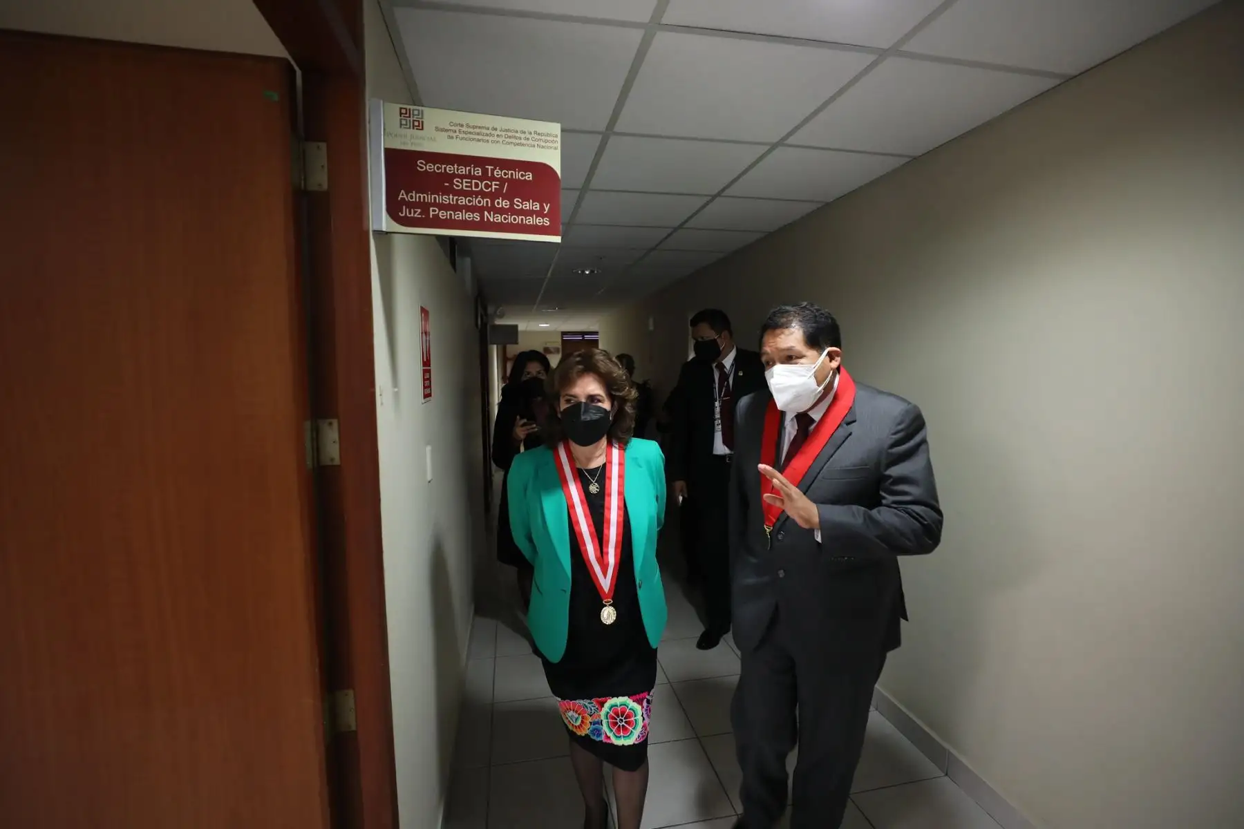 Presidenta del Poder Judicial, Elvia Barrios Alvarado, realizó una visita a las dos sedes de la Corte Superior Nacional de Justicia Penal Especializada, ubicadas en Jr. Manuel Cuadros 182 y Prolongación Tacna 734, ambas en el Cercado de Lima. Foto: PJ