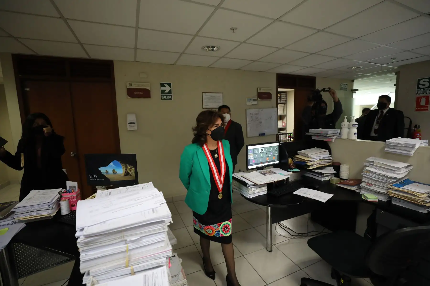 Presidenta del Poder Judicial, Elvia Barrios Alvarado, realizó una visita a las dos sedes de la Corte Superior Nacional de Justicia Penal Especializada, ubicadas en Jr. Manuel Cuadros 182 y Prolongación Tacna 734, ambas en el Cercado de Lima. Foto: PJ