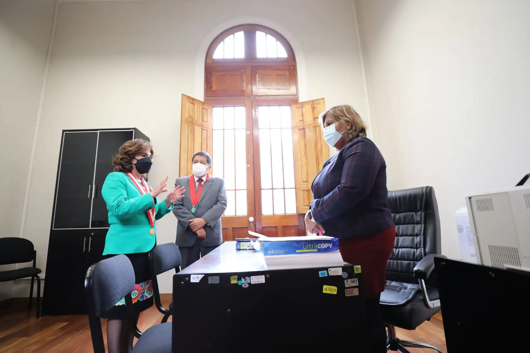 Presidenta del Poder Judicial, Elvia Barrios Alvarado, realizó una visita a las dos sedes de la Corte Superior Nacional de Justicia Penal Especializada, ubicadas en Jr. Manuel Cuadros 182 y Prolongación Tacna 734, ambas en el Cercado de Lima. Foto: PJ