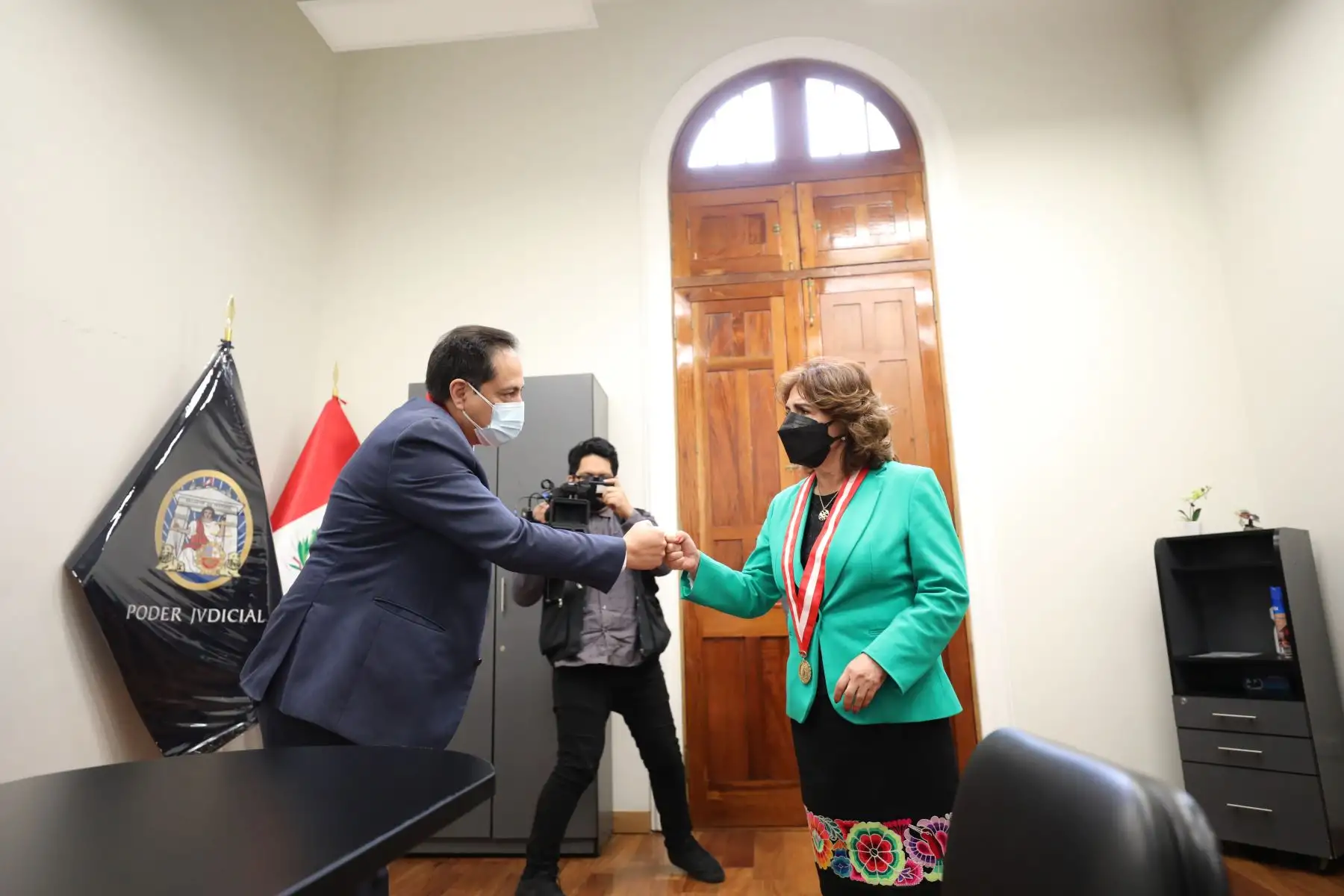 Presidenta del Poder Judicial, Elvia Barrios Alvarado, realizó una visita a las dos sedes de la Corte Superior Nacional de Justicia Penal Especializada, ubicadas en Jr. Manuel Cuadros 182 y Prolongación Tacna 734, ambas en el Cercado de Lima. Foto: PJ