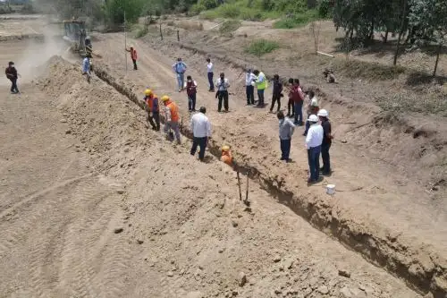 Obras de saneamiento para llevar agua de calidad al distrito de Pacora, en la región Lambayeque. Foto: ANDINA/Difusión
