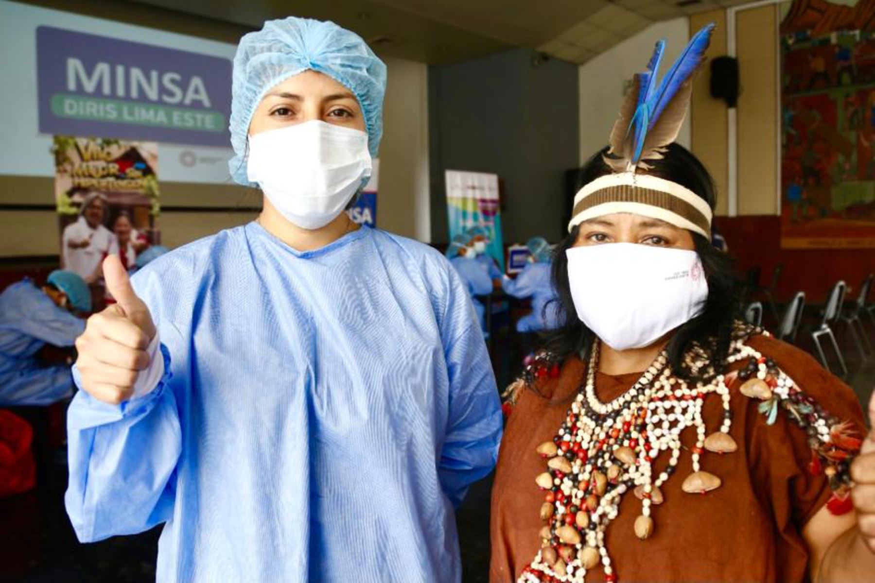 El Ministerio de Salud implementó una campaña integral de salud preventiva en la sede de la Segunda Cumbre Internacional de Mujeres Indígenas Abya Yala.ANDINA/Difusión