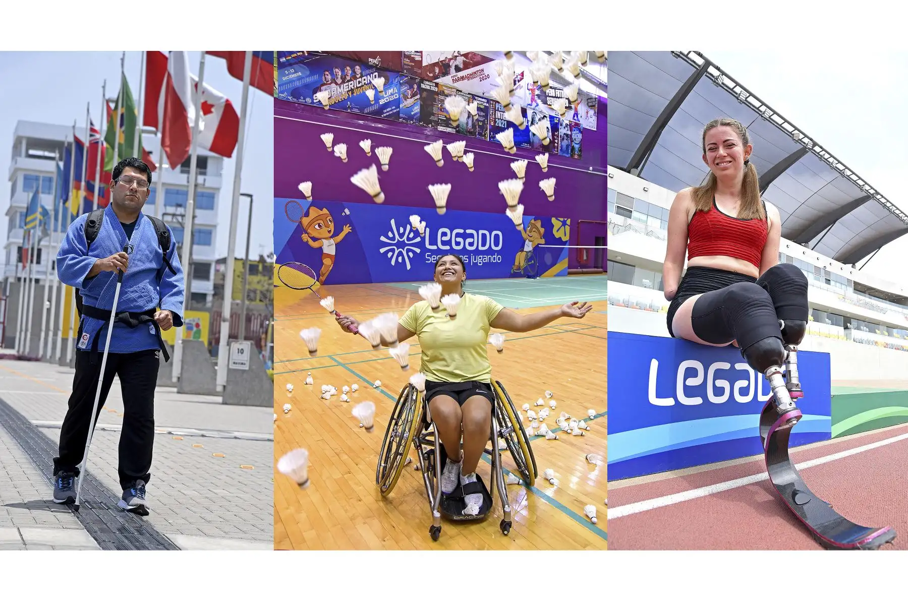 En el marco del Día Nacional de la Persona con Discapacidad, Pilar Jáuregui, medallista de oro en Lima 2019; Shirley Meléndez, Para atleta en busca de clasificar a Santiago 2023 y Freed Villalobos, paralímpico en Tokio 2020, brindan su testimonio de lucha e inspiración. Ellos entrenan en la sede Legado de la Videna. Foto: Lima 2019/Germán Falcón