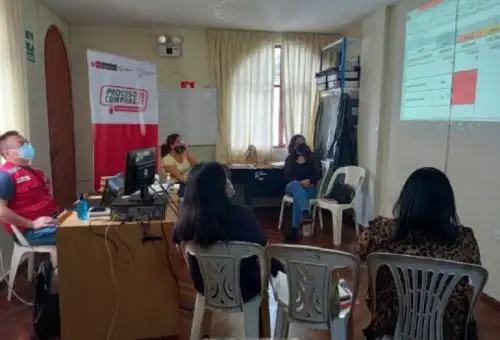 En el marco del Proceso de Compras 2022, el Programa Nacional de Alimentación Escolar Qali Warma del Ministerio de Desarrollo e Inclusión Social capacitó a los integrantes de los comités de compra de la región Lambayeque.