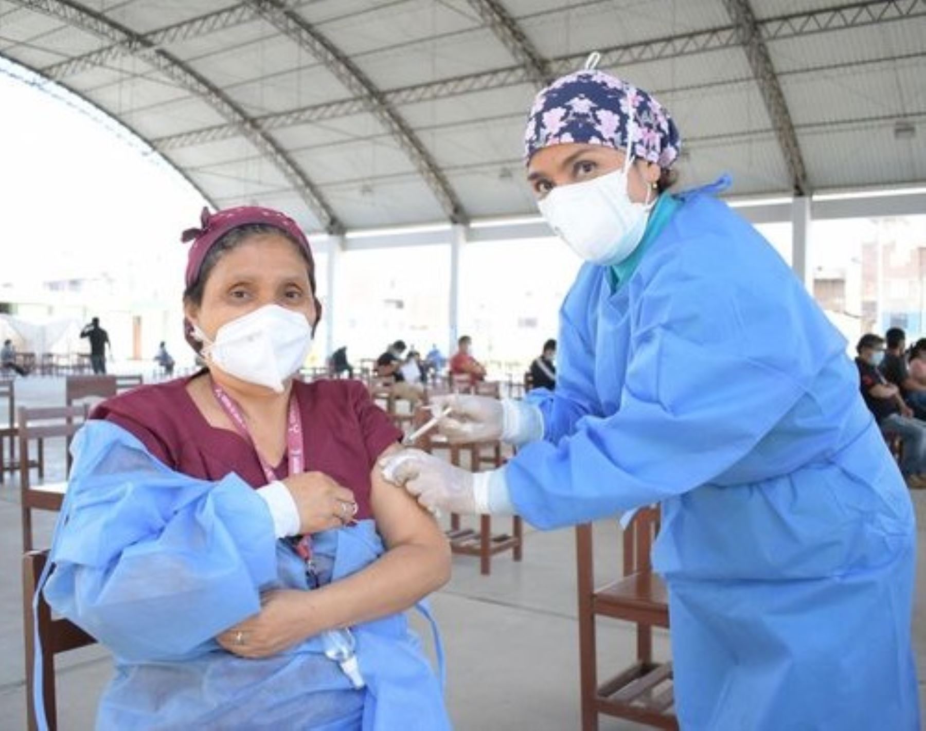 Personal de Salud de Lambayeque recibe la dosis de refuerzo de la vacuna contra el covid-19, destacó el Ministerio de Salud (Minsa) ANDINA/Difusión