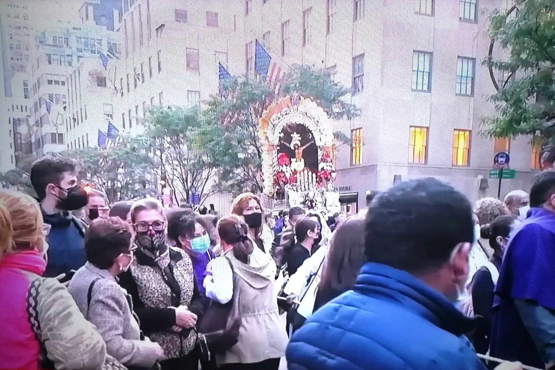 Señor de los Milagros: sagrada imagen recorrió las calles de Nueva York. Foto: ANDINA/Difusión.