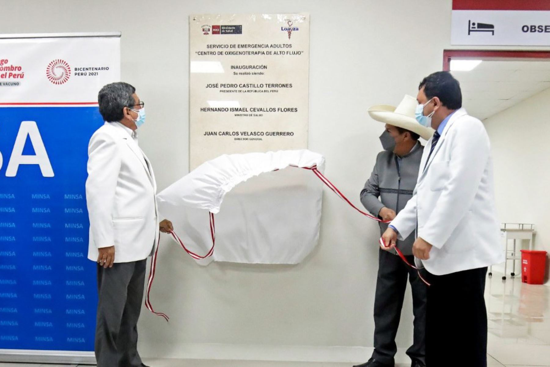 Inauguración de modernos equipos para la atención de casos covid-19 en el hospital Arzobispo Loayza.Foto: ANDINA/Prensa Presidencia.