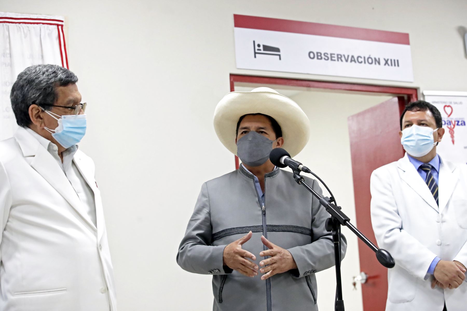 Presidente Pedro Castillo inaugura Centro Oxigenoterapia de alto flujo en el Hospital Loayza. Foto: ANDINA/Prensa Presidencia