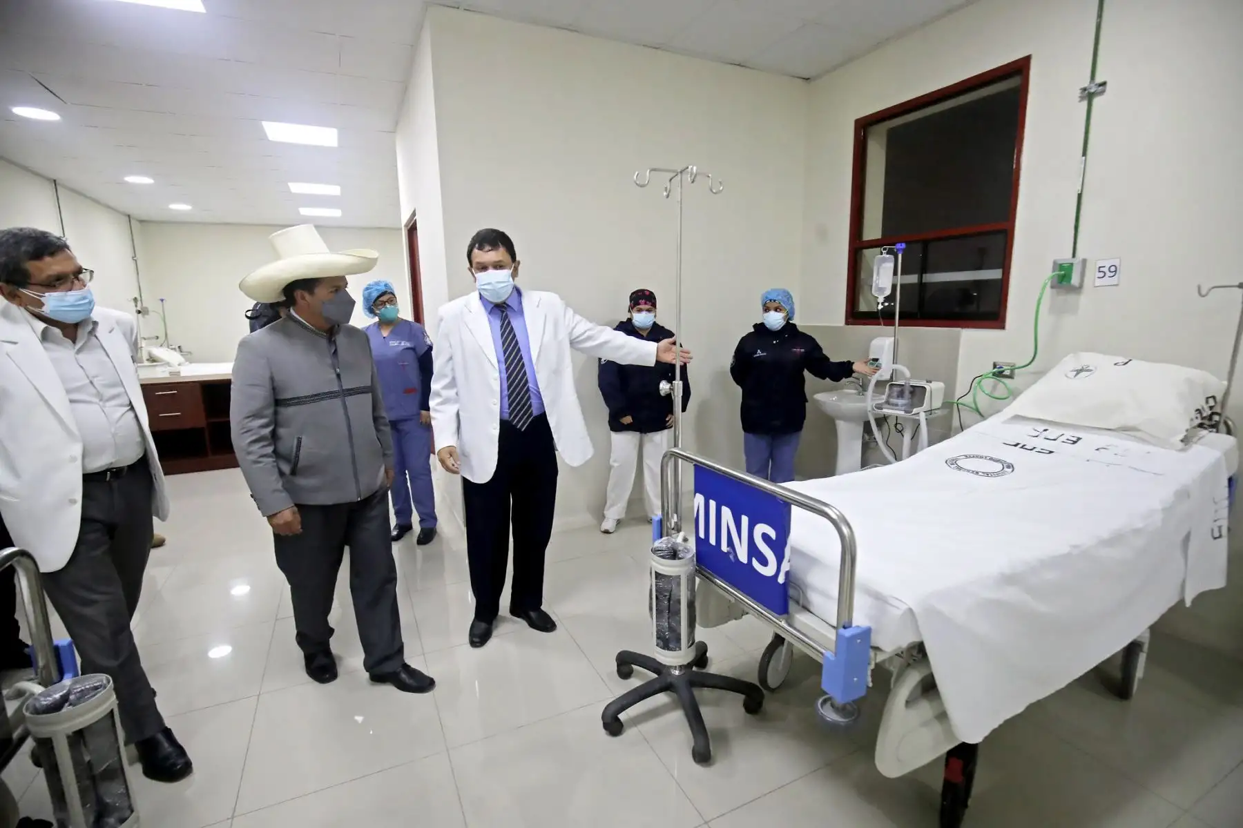 Presidente Pedro Castillo inaugura Centro Oxigenoterapia de alto flujo en el Hospital Loayza. Foto: ANDINA/Prensa Presidencia
