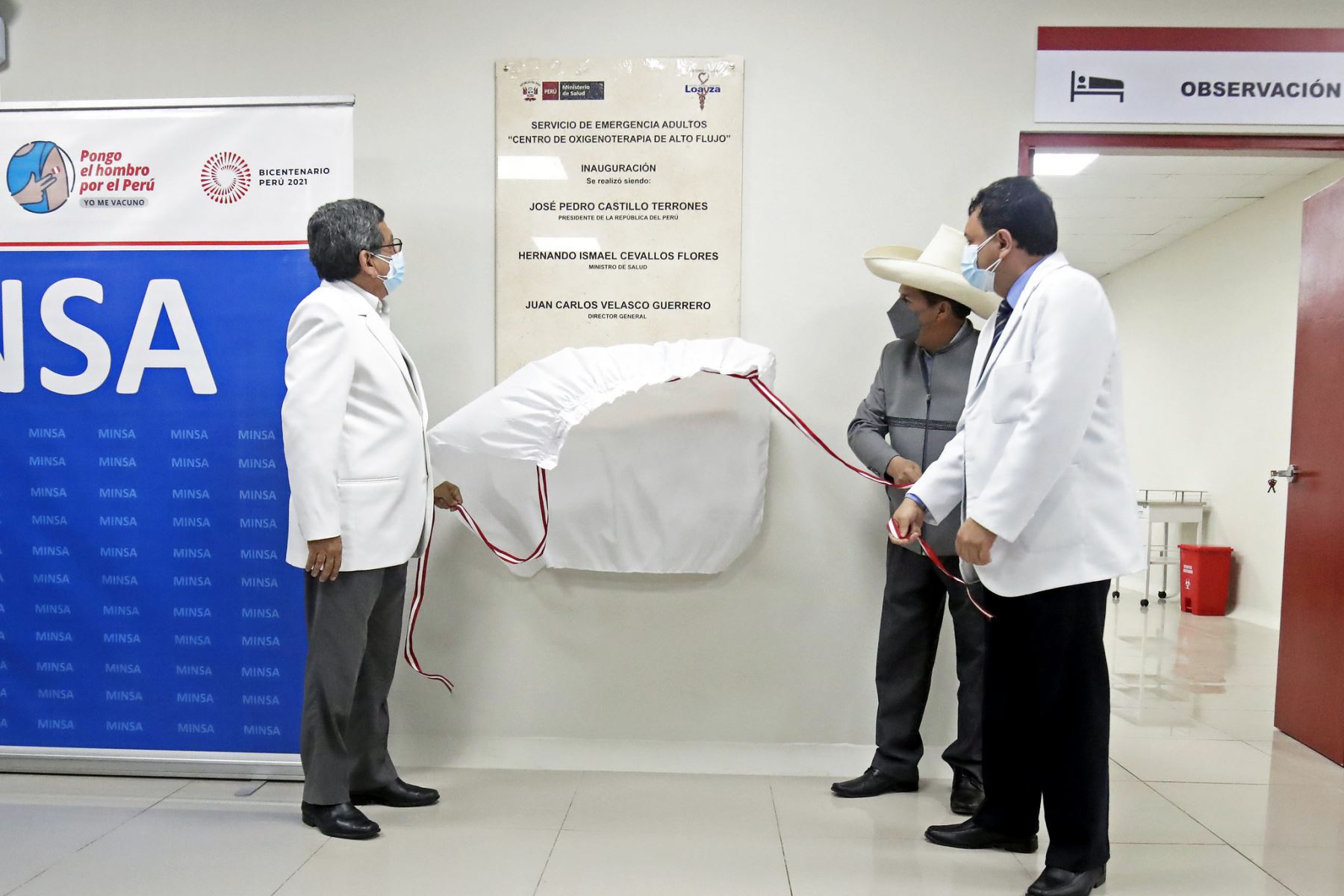 Presidente Pedro Castillo inaugura Centro de Oxigenoterapia de alto flujo en el Hospital Loayza. Foto: ANDINA/Prensa Presidencia