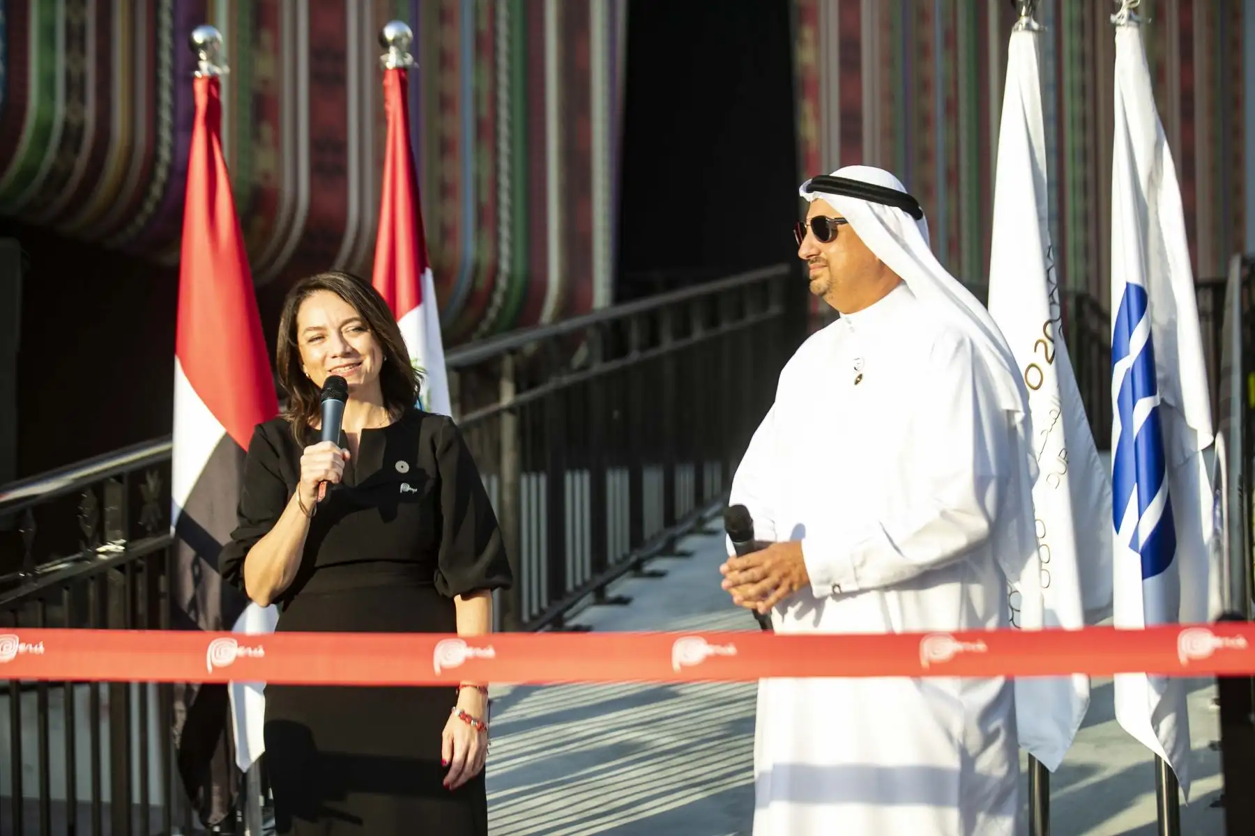 El pabellón de Perú fue inaugurado por la Comisaria General de nuestro país ante la Expo, Amora Carbajal, en presencia de representantes oficiales de distintos pabellones de otros países, y del director internacional de la Expo 2020 Dubái, Adriano Konialidis. Foto: ANDINA/Carla Patiño