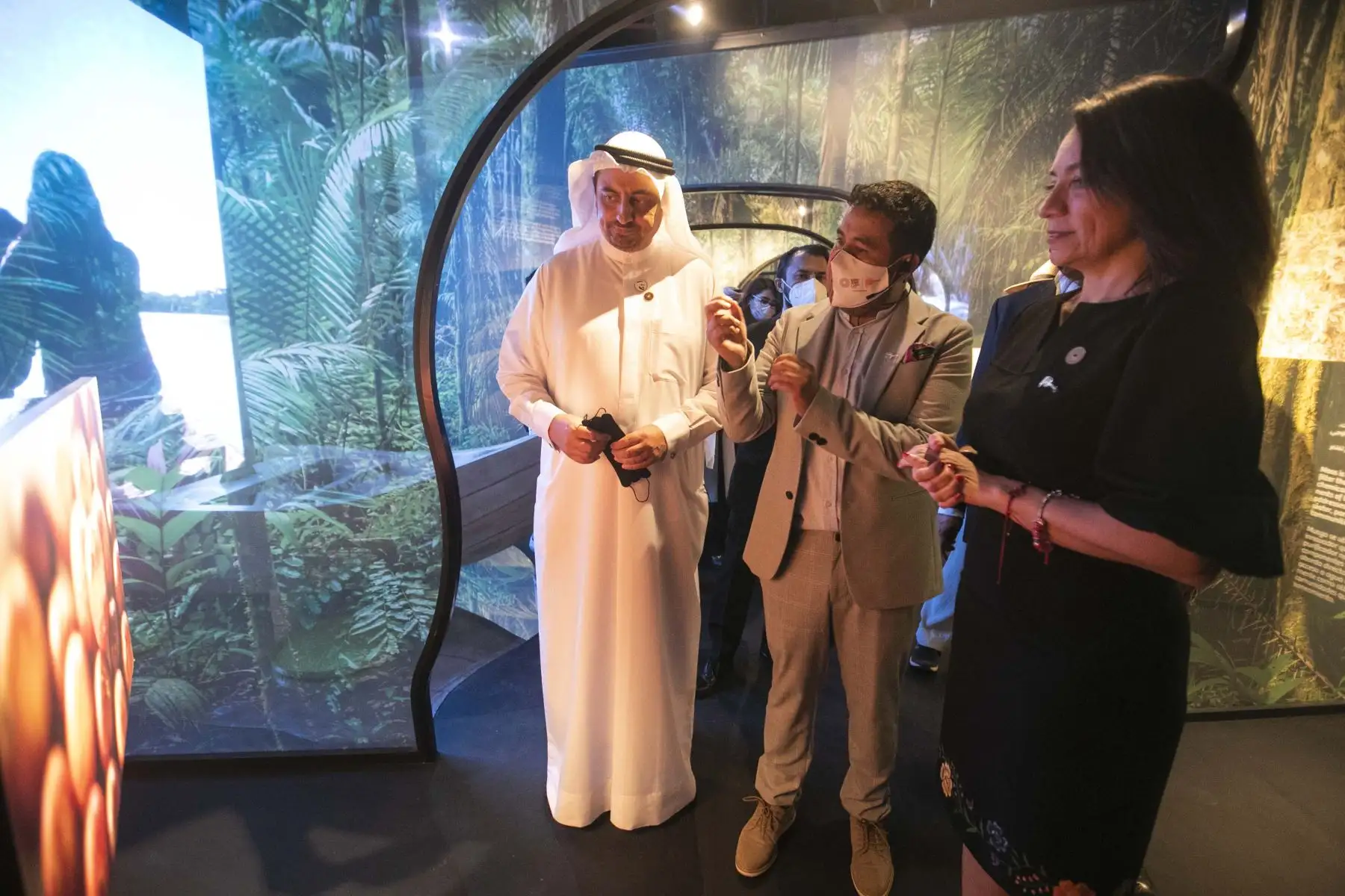 El pabellón de Perú fue inaugurado por la Comisaria General de nuestro país ante la Expo, Amora Carbajal, en presencia de representantes oficiales de distintos pabellones de otros países, y del director internacional de la Expo 2020 Dubái, Adriano Konialidis. Foto: ANDINA/Carla Patiño