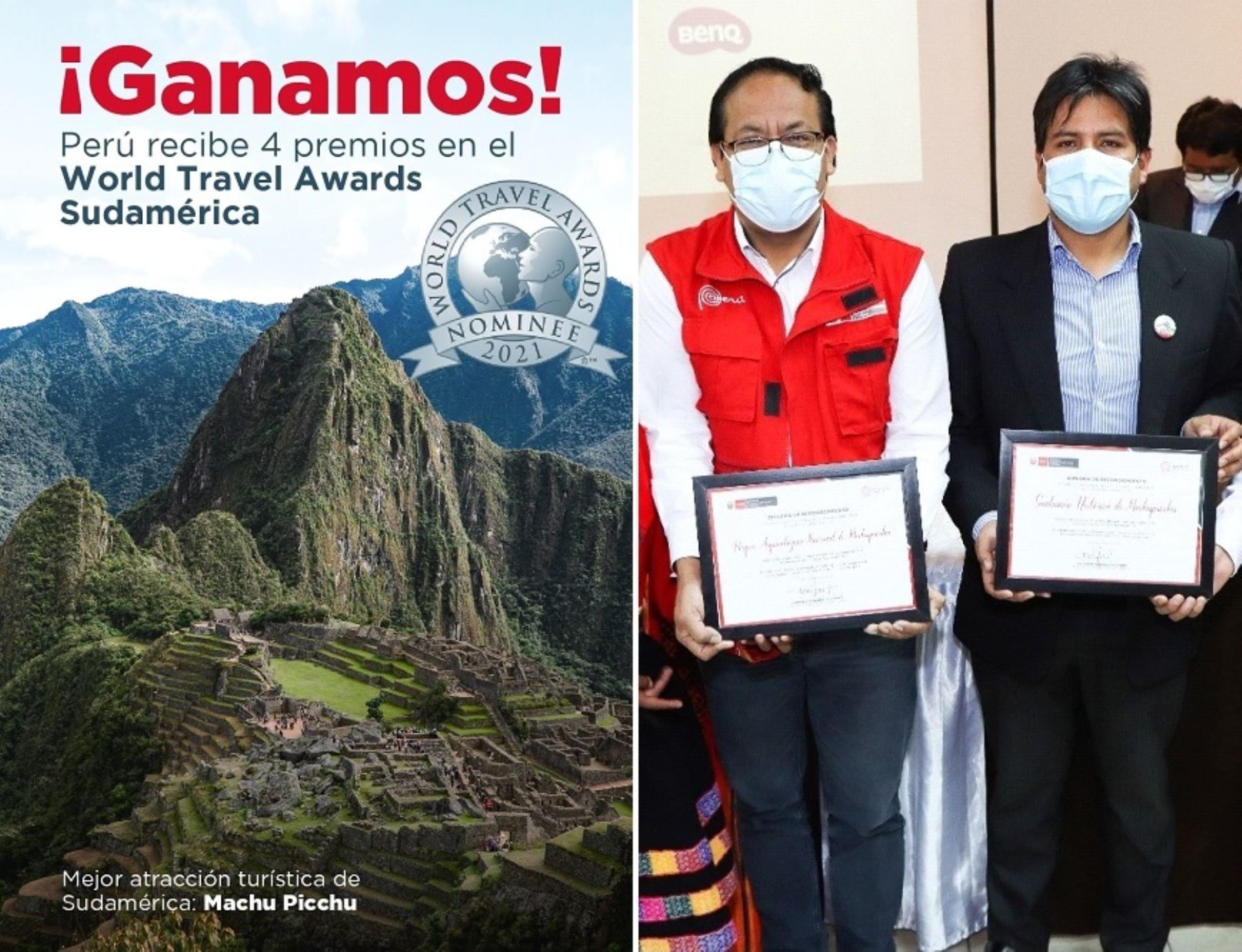 Reconocimiento de los Oscar del Turismo a Machu Picchu como atracción turística líder en Sudamérica 2021 es motivo de orgullo nacional, afirma titular del Mincetur, Roberto Sánchez.