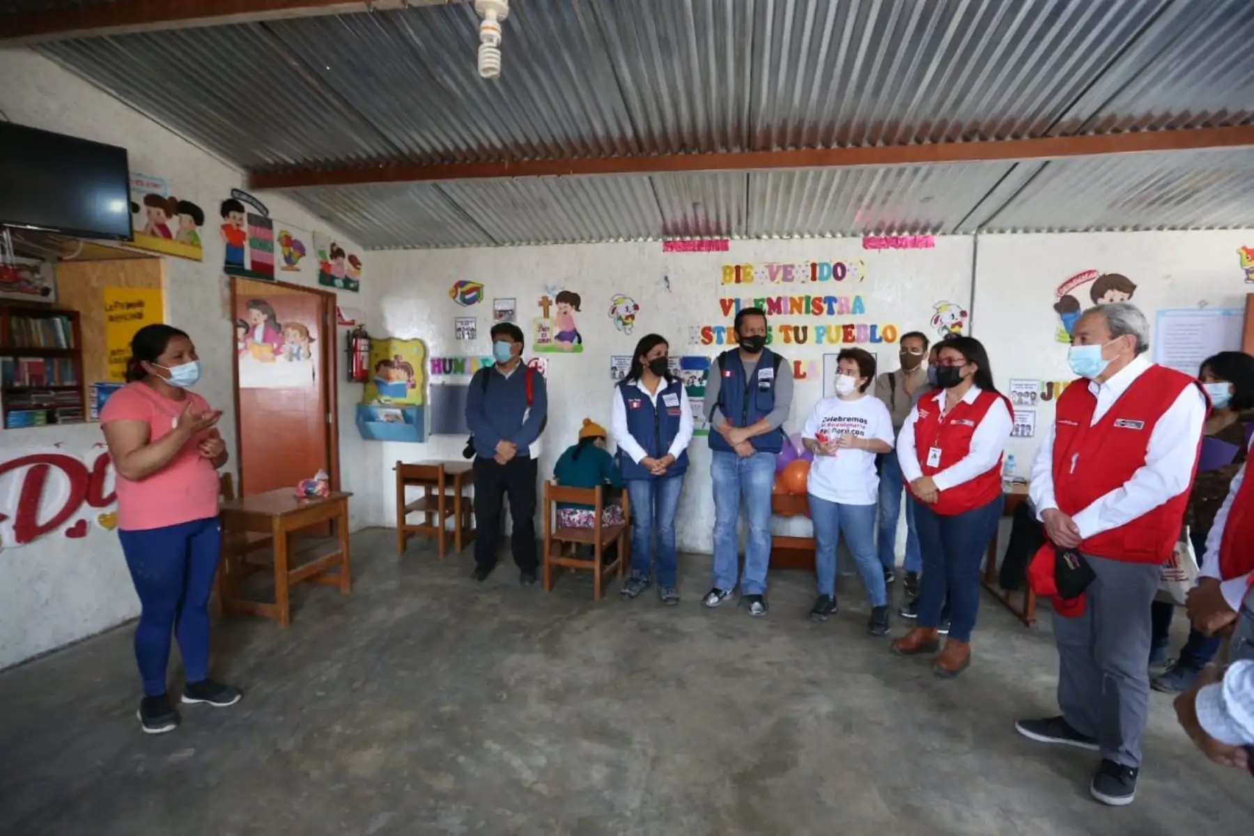 Además se realizó otra visita al AA.HH. Cerro Franco en Villa María del Triunfo, donde se desarrolla también la estrategia “Aprendo en Comunidad”. Foto: ANDINA/Minedu