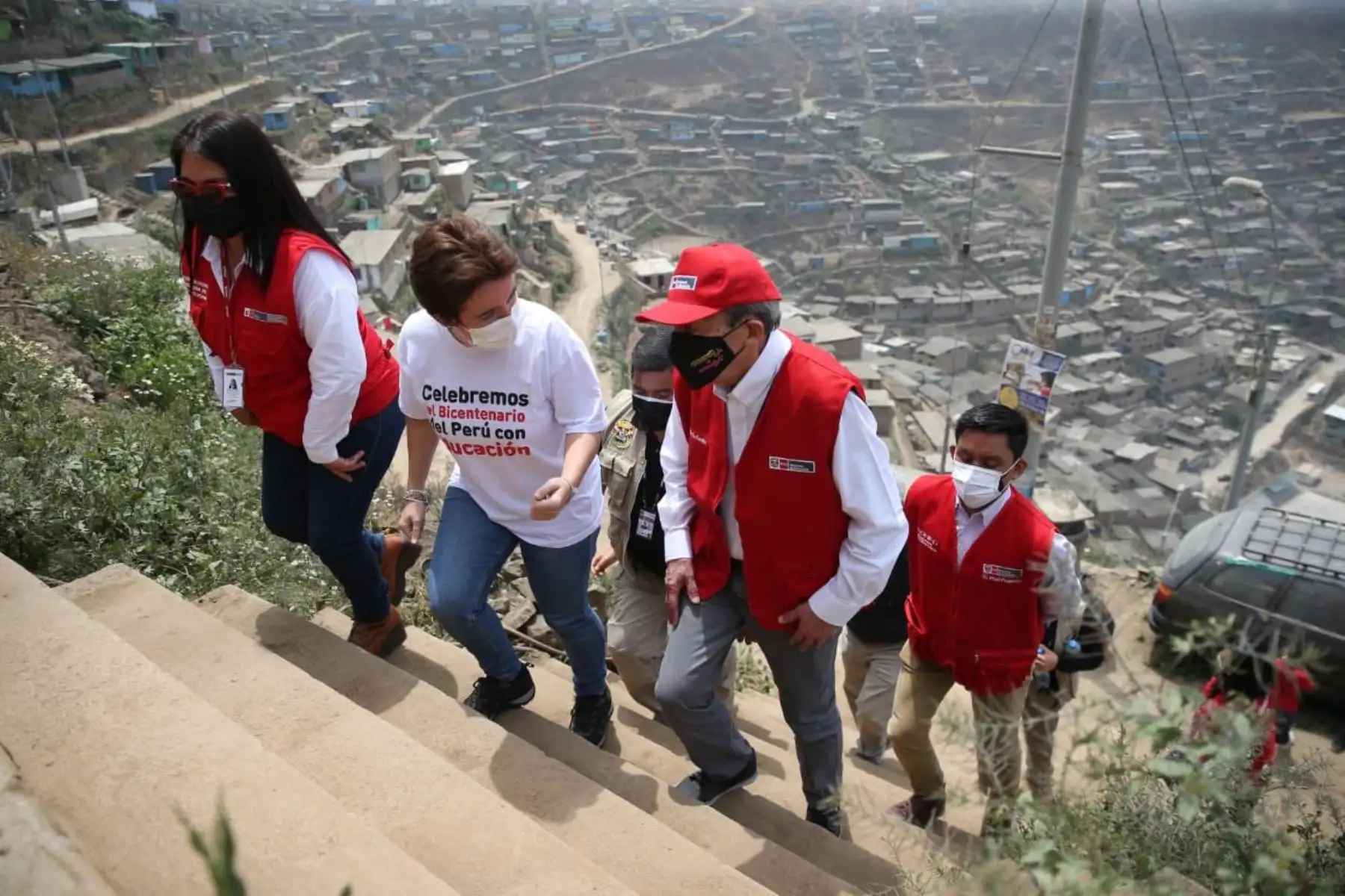 Además se realizó otra visita al AA.HH. Cerro Franco en Villa María del Triunfo, donde se desarrolla también la estrategia “Aprendo en Comunidad”. Foto: ANDINA/Minedu