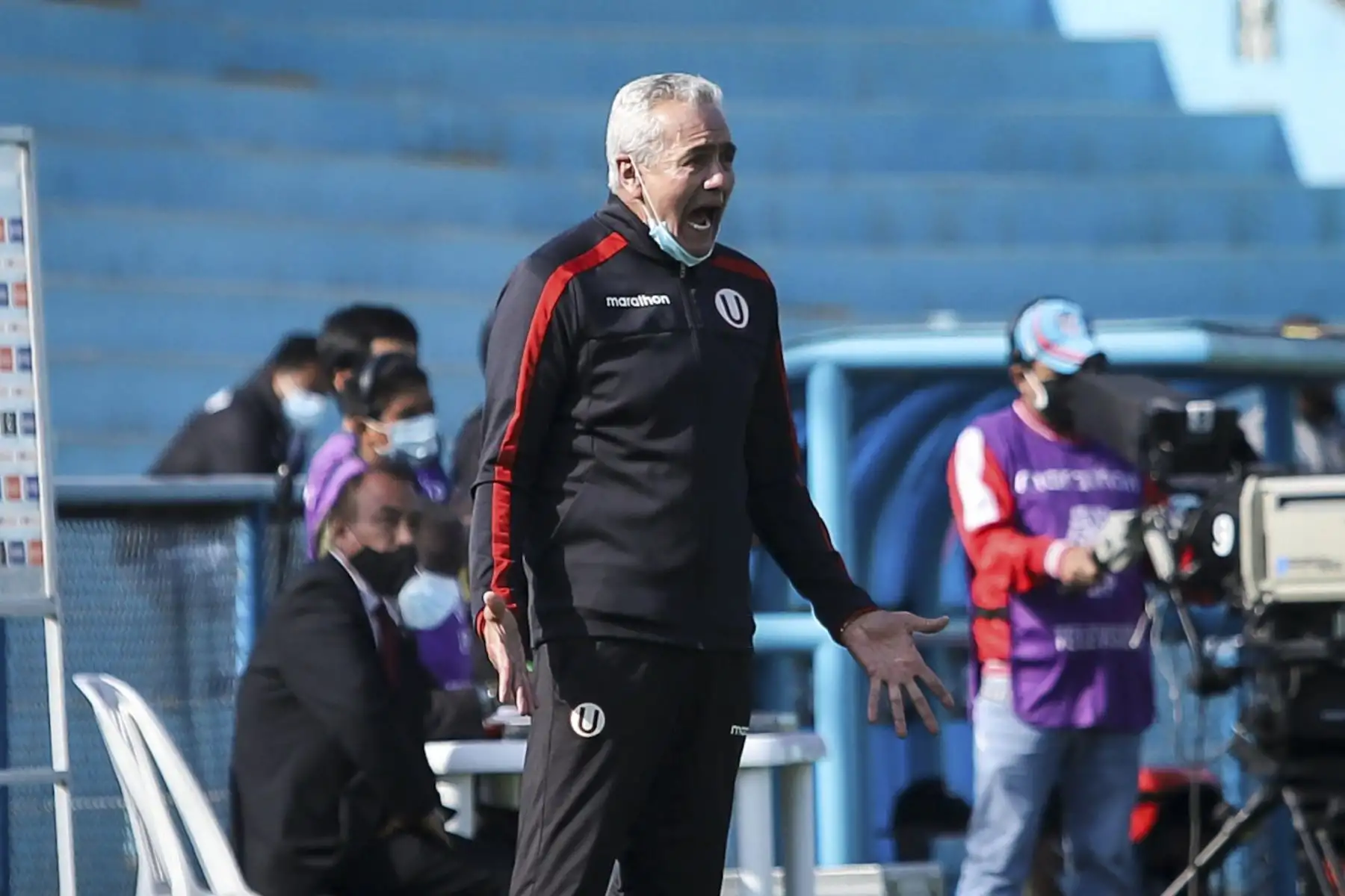 Universitario enfrenta a Cusco F.C en el estadio Alberto gallardo por la Fase 2 de la Liga 1. Foto: FPF