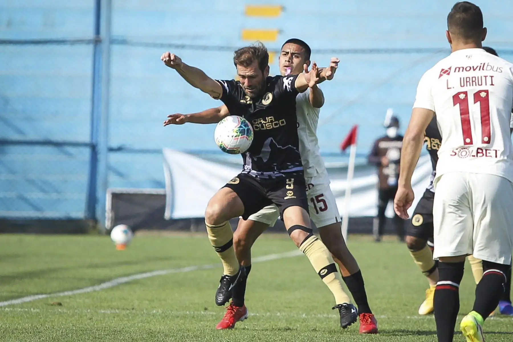 Universitario enfrenta a Cusco F.C en el estadio Alberto gallardo por la Fase 2 de la Liga 1. Foto: FPF