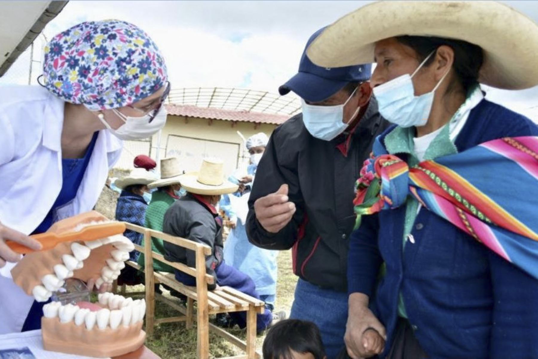 En la zona rural de la región Cajamarca, a más 3450 m.s.n.m. se ubica el Centro Poblado de Tual donde viven más de 260 familias. Vamos a tu encuentro, ¡Vacúnate Ya! llegó para vacunar contra la covid-19 a los pobladores de la región. Foto: Minsa