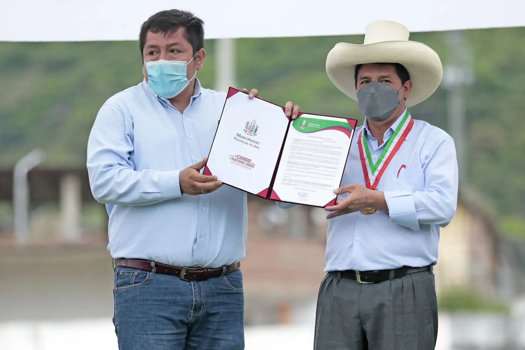 Jefe de Estado, Pedro Castillo, sostuvo encuentro con autoridades locales, representantes de organizaciones sociales y población en la ciudad de Jaén, región Cajamarca. Foto: ANDINA/Prensa Presidencia