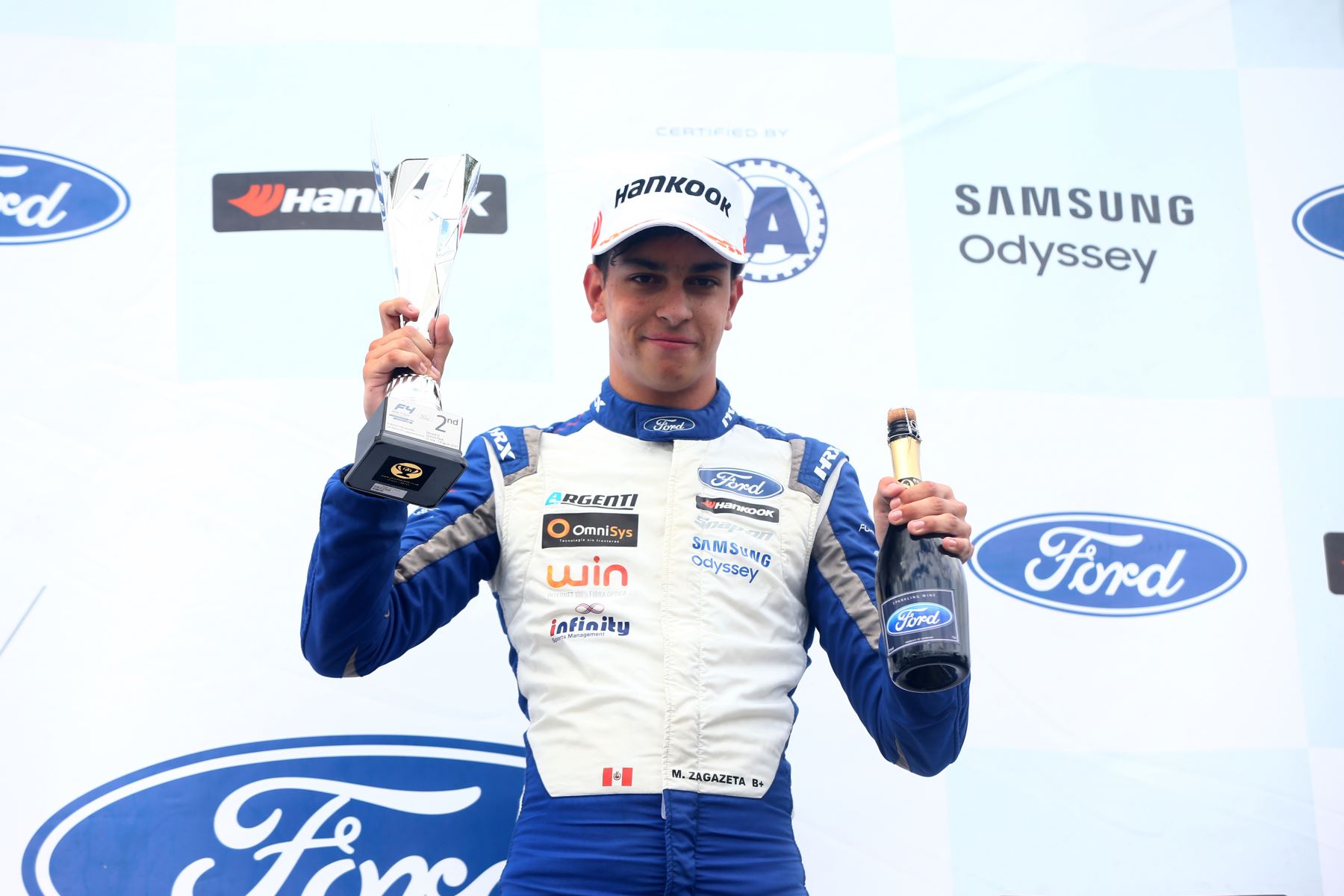 Matias Zagazeta ganó el segundo lugar en la última carrera de la F4 que se corrió en Brands Hatch.