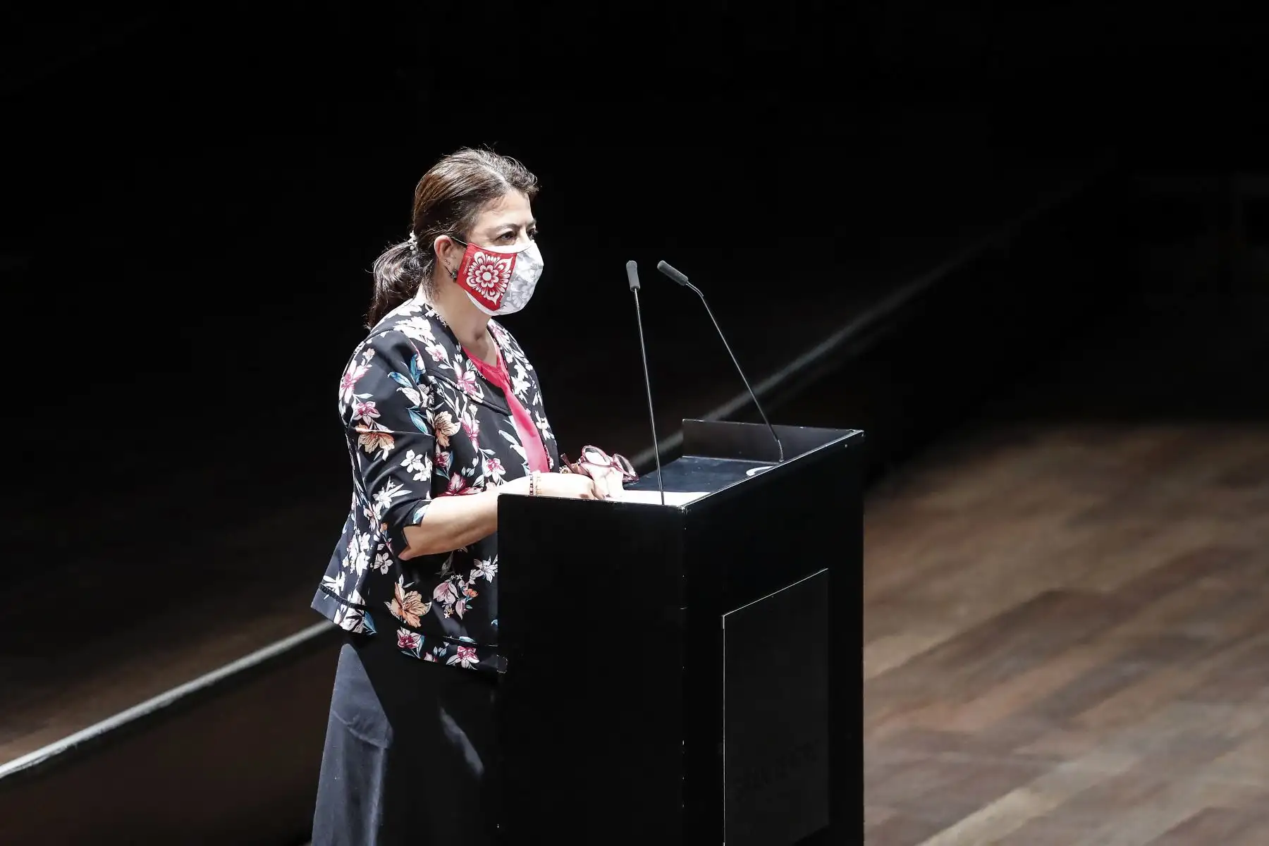 El Ministerio de Cultura organizó el concierto sinfónico Mujeres del Bicentenario en homenaje a Victoria Santa Cruz, a cargo de la Orquesta Sinfónica Nacional del Perú y el Coro Nacional del Perú en el Gran Teatro Nacional. Titular de Cultura, Gisela Ortiz, preside la ceremonia. Foto: ANDINA/Renato Pajuelo