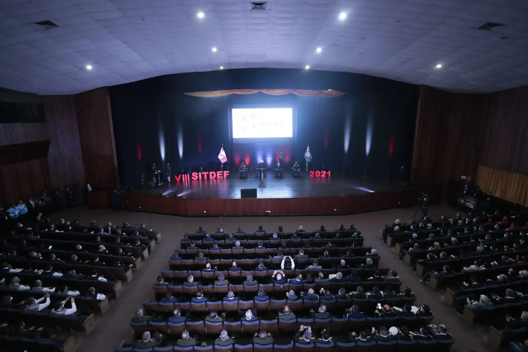 Presidente Pedro Castillo, inaugura el VIII Salón Internacional de Tecnología para la Defensa y Prevención de Desastres- SITDEF PERÚ 2021. Foto: ANDINA/ Prensa Presidencia