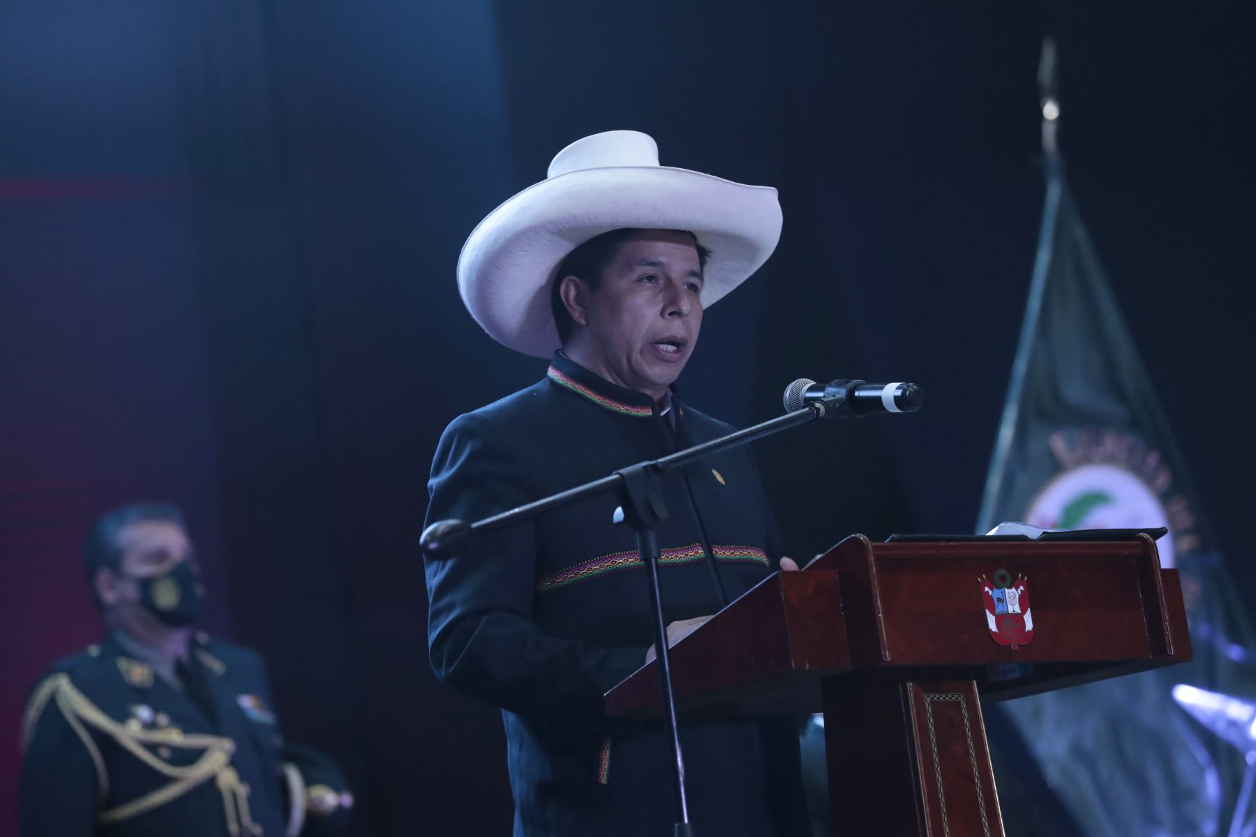 Presidente Pedro Castillo, inaugura el VIII Salón Internacional de Tecnología para la Defensa y Prevención de Desastres- SITDEF PERÚ 2021. Foto: ANDINA/ Prensa Presidencia