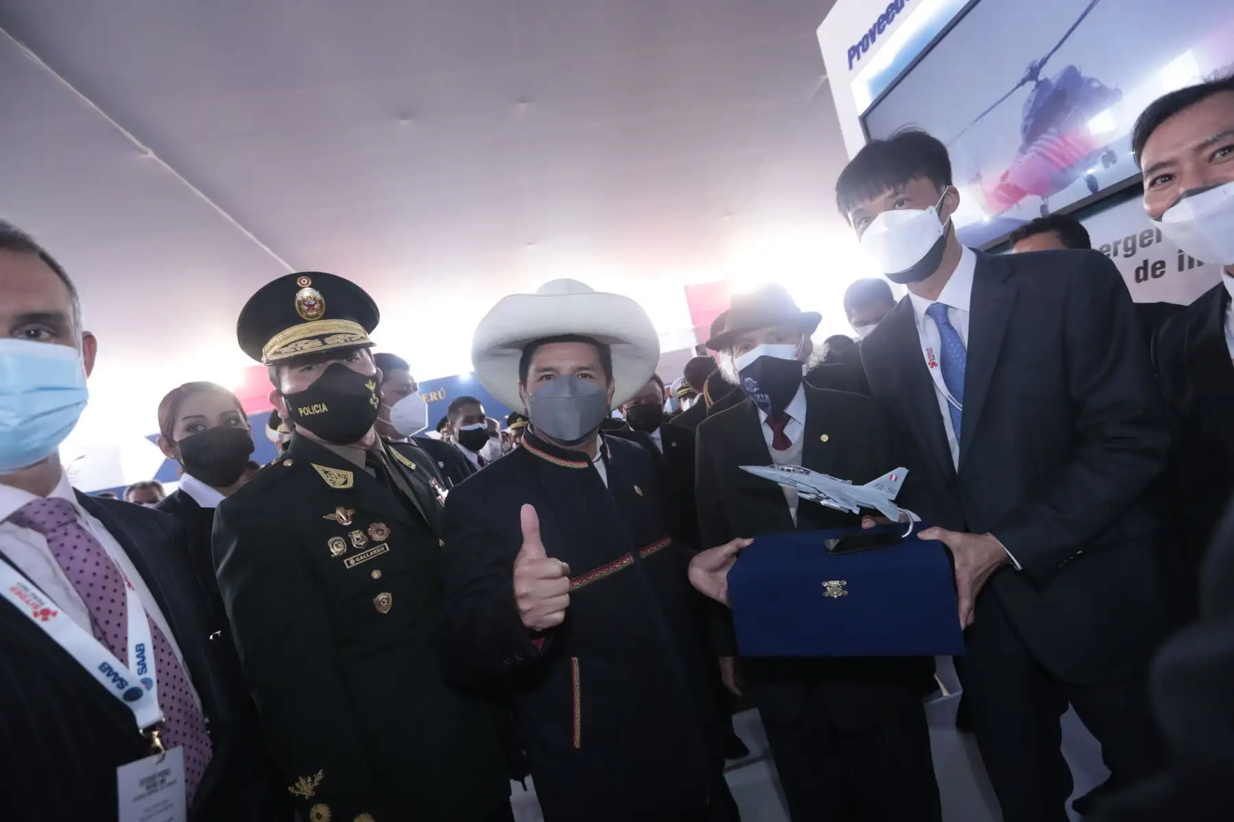 Presidente Pedro Castillo, inaugura el VIII Salón Internacional de Tecnología para la Defensa y Prevención de Desastres- SITDEF PERÚ 2021. Foto: ANDINA/ Prensa Presidencia