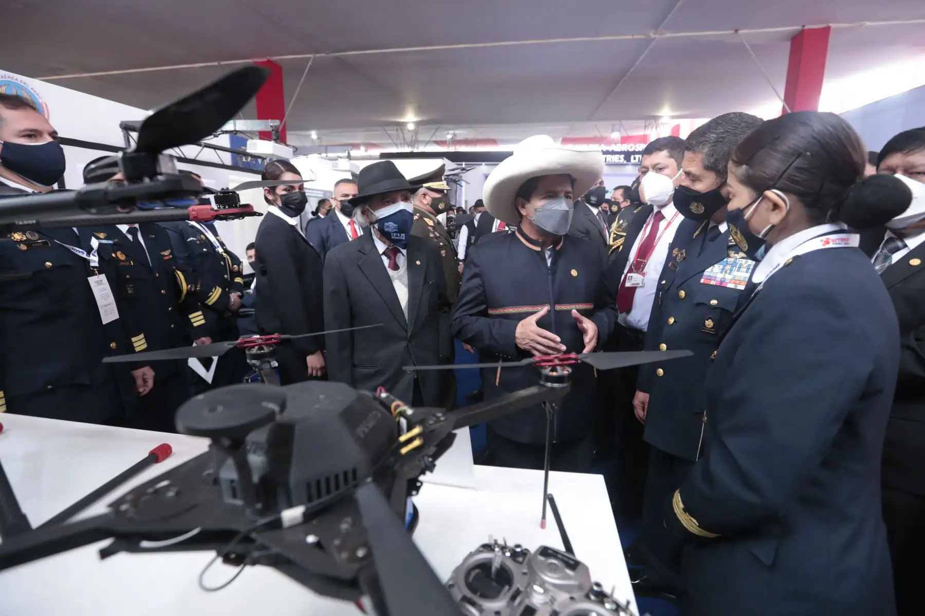Presidente Pedro Castillo, inaugura el VIII Salón Internacional de Tecnología para la Defensa y Prevención de Desastres- SITDEF PERÚ 2021. Foto: ANDINA/ Prensa Presidencia