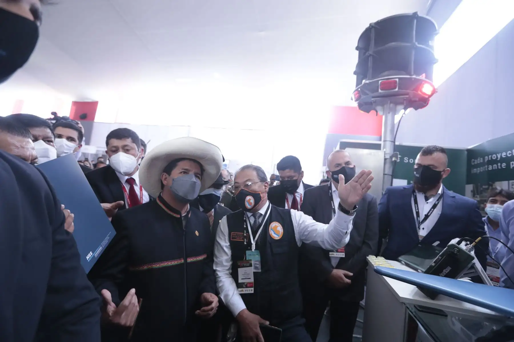 Presidente Pedro Castillo, inaugura el VIII Salón Internacional de Tecnología para la Defensa y Prevención de Desastres- SITDEF PERÚ 2021. Foto: ANDINA/ Prensa Presidencia