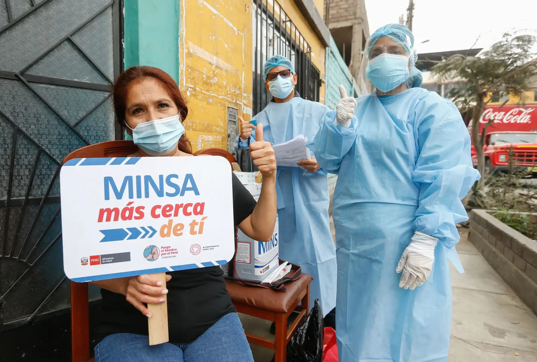 Minsa realiza pruebas moleculares gratuitas a la población de San Juan de Miraflores.
Foto: Minsa