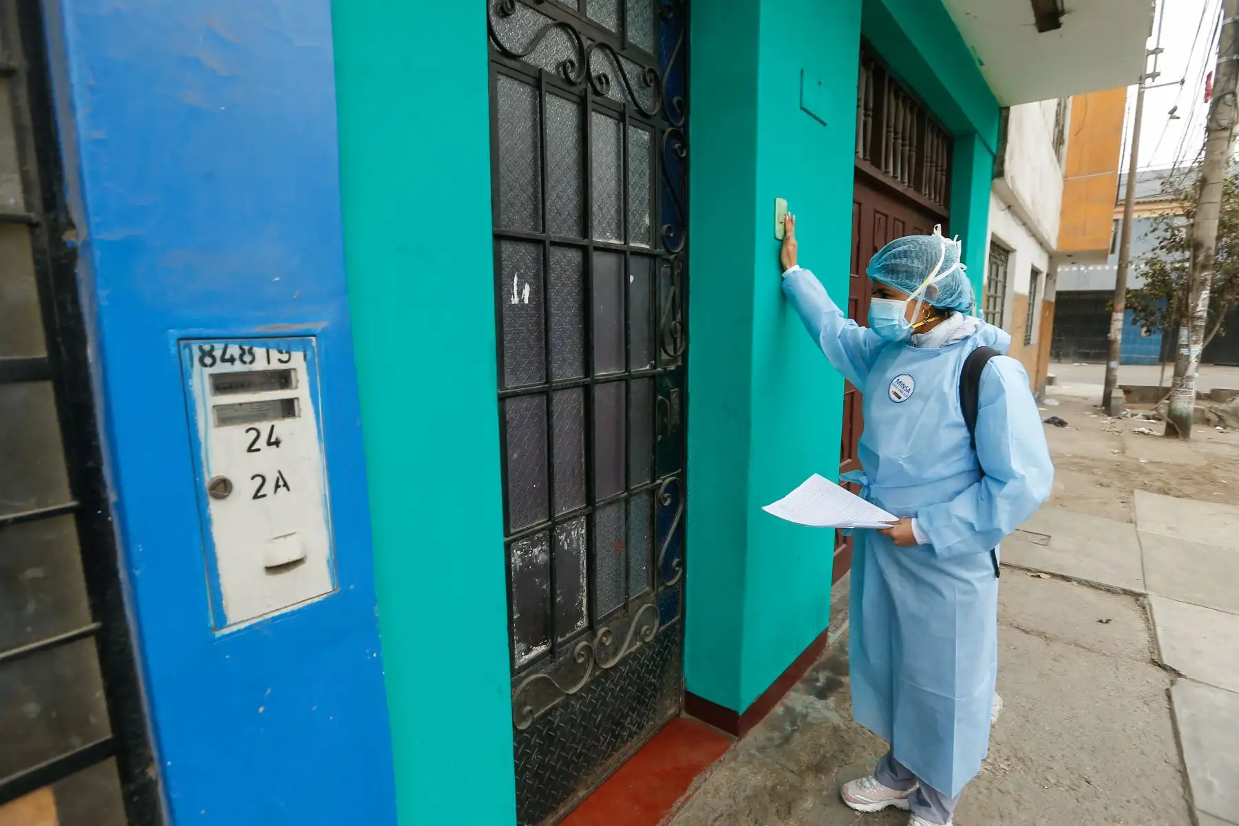 Minsa realiza pruebas moleculares gratuitas a la población de San Juan de Miraflores.
Foto: Minsa