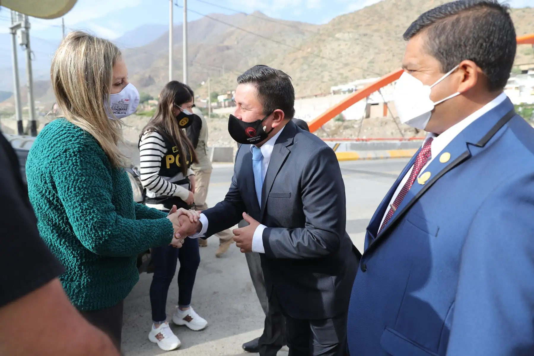 La presidenta del Congreso Maricarmen Alva junto a una delegación de legisladores visitan la provincia de Contumazá, en la región Cajamarca. 
Foto: Congreso de la República