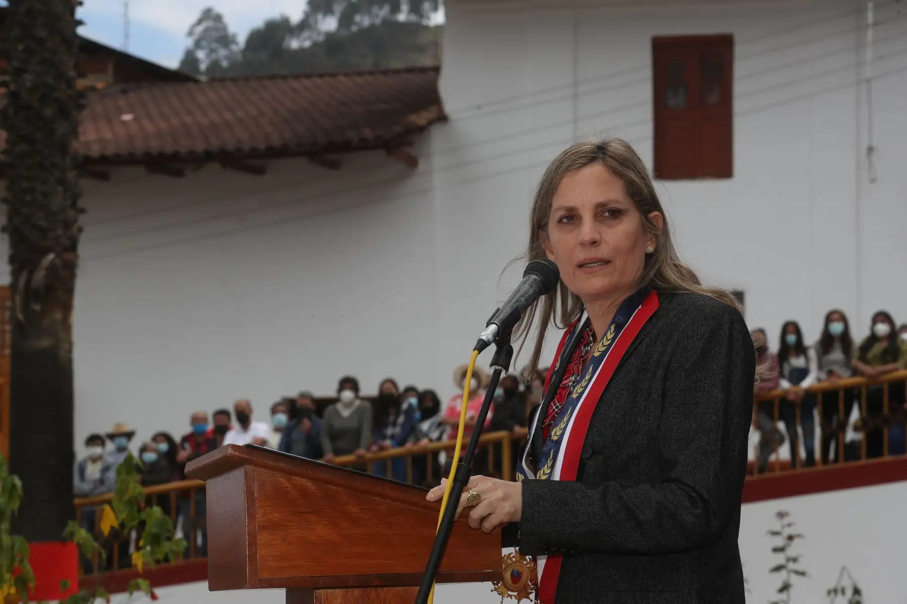 La presidenta del Congreso Maricarmen Alva junto a una delegación de legisladores visitan la provincia de Contumazá, en la región Cajamarca. 
Foto: Congreso de la República
