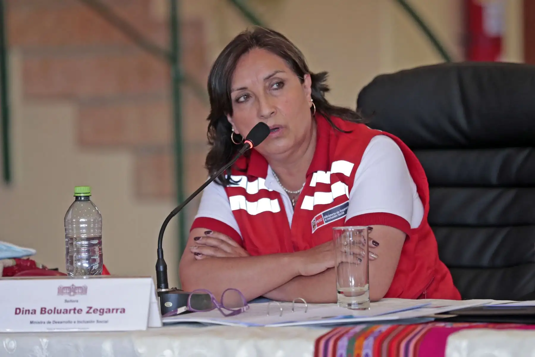 El jefe de Estado, Pedro Castillo, junto con la titular de la PCM, Mirtha Vásquez, preside una nueva sesión del Consejo de Ministros, que se realiza en la región Cusco. Participa vicepresidenta y titular del MIDIS, Dina Boluarte. Foto: ANDINA/Prensa Presidencia