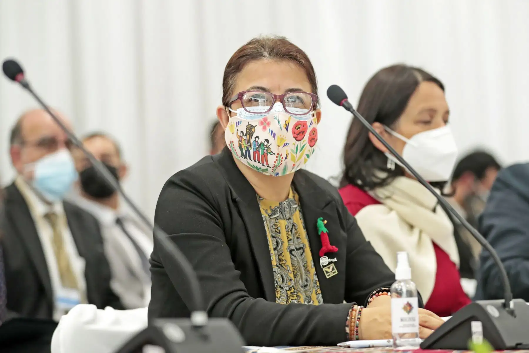 El presidente de la República, Pedro Castillo, junto a su homólogo boliviano, Luis Arce, participan del VI Gabinete Binacional que se desarrolla en la ciudad de La Paz. Participa también la ministra del Cultura, Gisela Ortiz. Foto: ANDINA/Prensa Presidencia