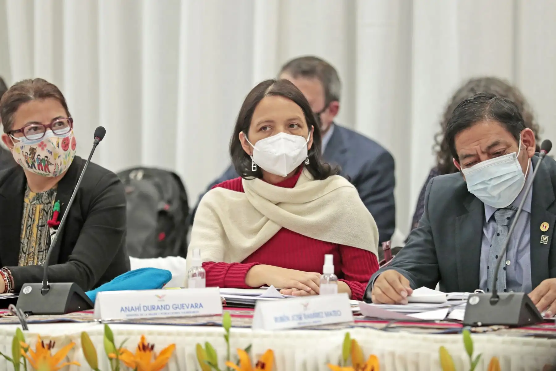 El presidente de la República, Pedro Castillo, junto a su homólogo boliviano, Luis Arce, participan del VI Gabinete Binacional que se desarrolla en la ciudad de La Paz. Participa también la ministra de la Mujer, Anahí Durand. Foto: ANDINA/Prensa Presidencia